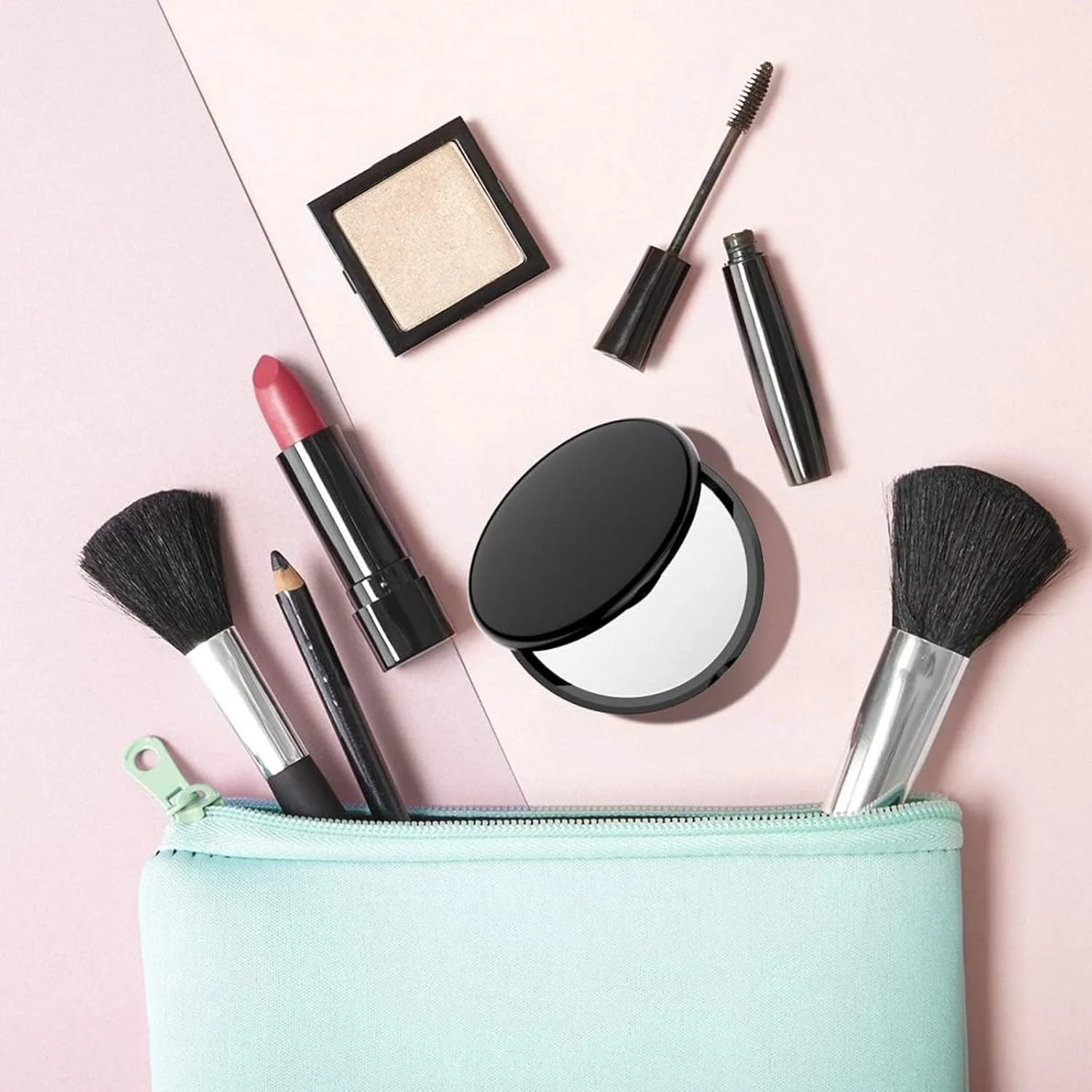 آینه جیبی گرد دو طرفه Mokoze، آینه قابل حمل با بزرگنمایی 1X/10X، آینه کوچک دستی برای کیف پول، آینه آرایشی مسافرتی، لوازم ضروری برای زنان و دختران (سفید) آینه جیبی گرد دو طرفه Mokoze، آینه قابل حمل با بزرگنمایی 1X/10X، آینه کوچک دستی برای کیف پول، آینه آرایشی مسافرتی، لوازم ضروری برای زنان و دختران (سفید)