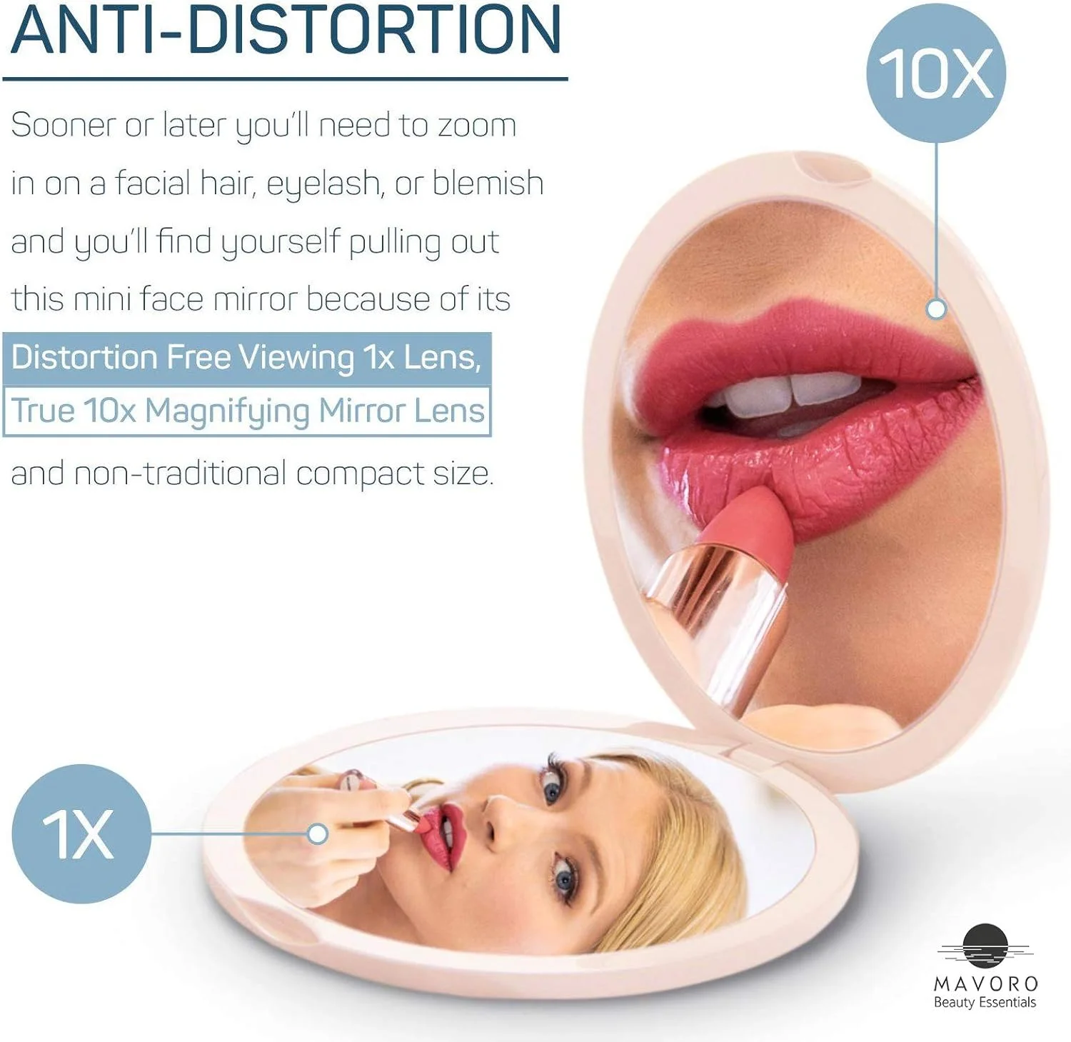 آینه آرایشی دو طرفه جیبی ماورو با بزرگنمایی 10 برابر - صورتی، آینه مسافرتی کوچک 10 سانتی متری مناسب کیف پول (صورتی) آینه آرایشی دو طرفه جیبی ماورو با بزرگنمایی 10 برابر - صورتی، آینه مسافرتی کوچک 10 سانتی متری مناسب کیف پول (صورتی)