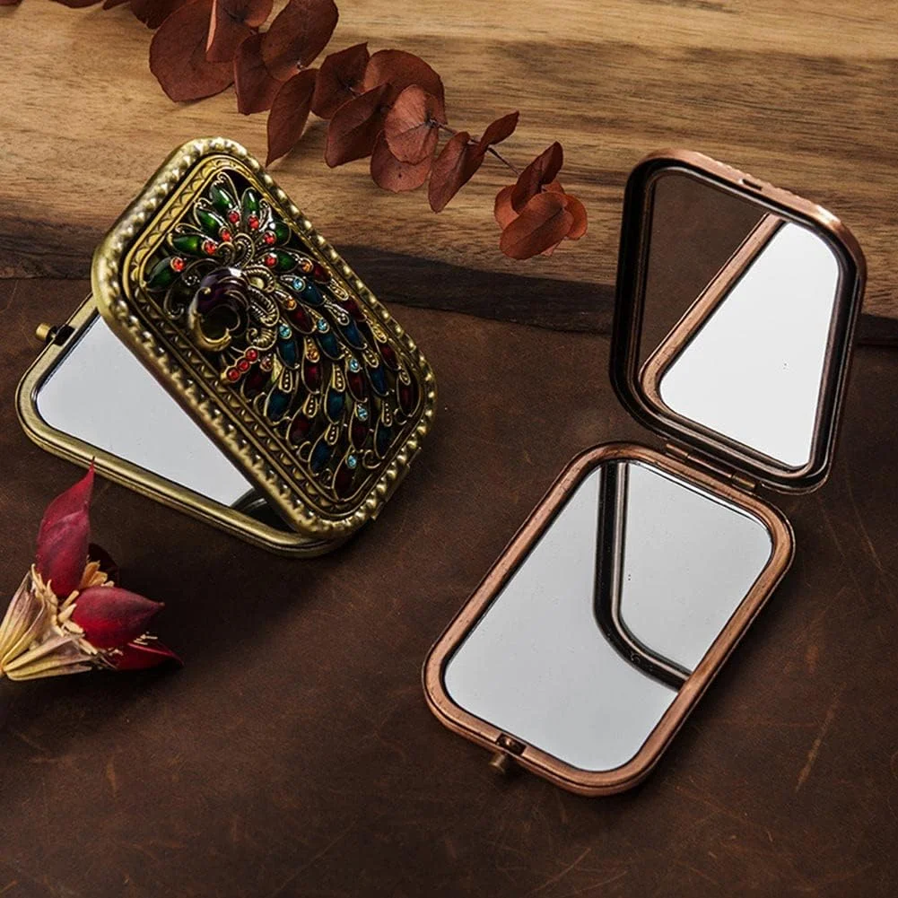 آینه جیبی کوچک، آینه دستی طرح قدیمی، آینه گلدار، آینه آرایشی دو طرفه قابل حمل، آینه تاشو طرح عتیقه، برای زنان، دختران، لوازم آرایشی، مدل مو، هدیه تولد، مهمانی (B) آینه جیبی کوچک، آینه دستی طرح قدیمی، آینه گلدار، آینه آرایشی دو طرفه قابل حمل، آینه تاشو طرح عتیقه، برای زنان، دختران، لوازم آرایشی، مدل مو، هدیه تولد، مهمانی (B)