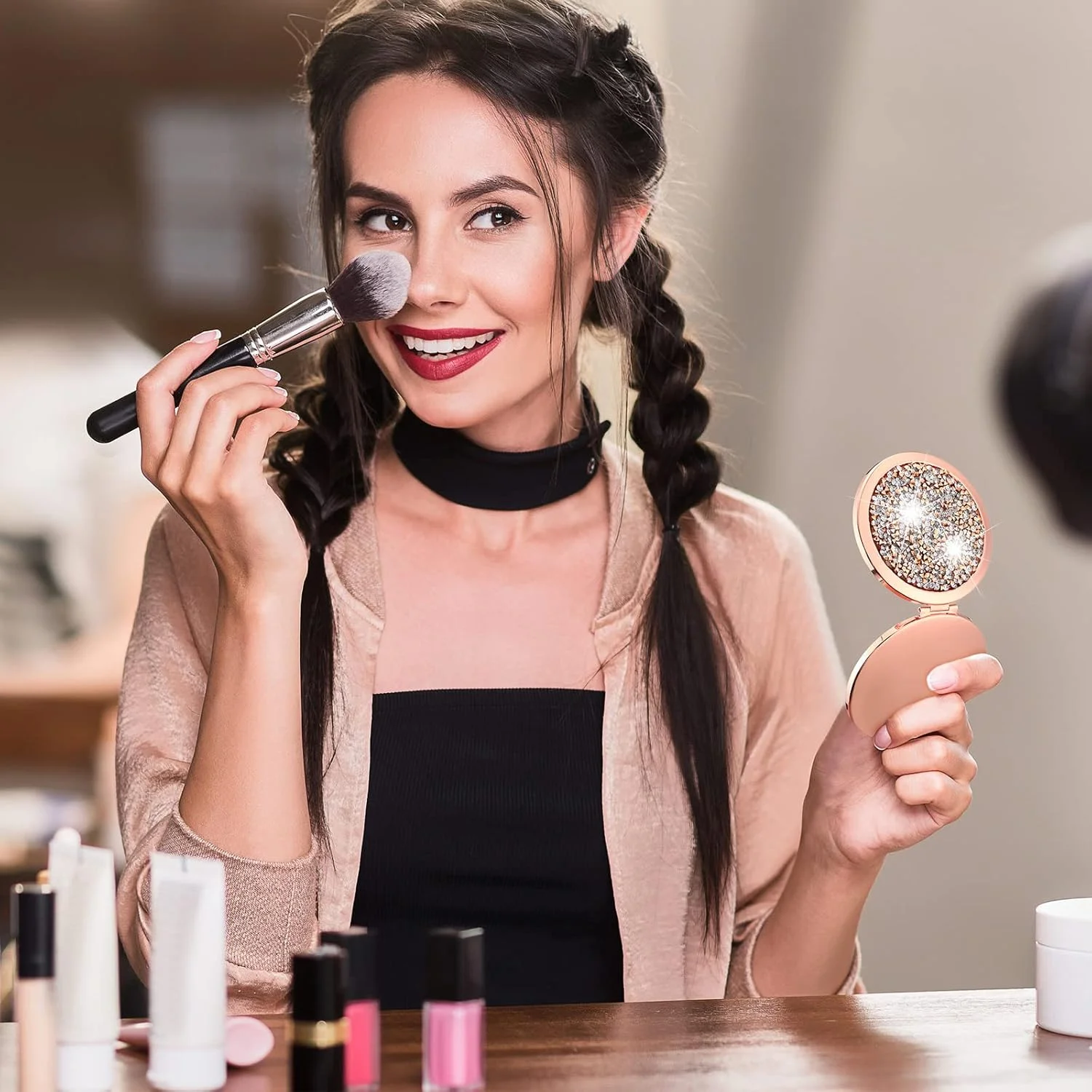 آینه آرایشی فشرده ذره بینی، آینه جیبی گرد، هدیه ساقدوش عروس، آینه دستی کوچک برای کیف پول، آینه های مسافرتی فشرده برای پیشنهاد ازدواج، هدیه جشن عروس، 2.75 اینچ (12 عدد) آینه آرایشی فشرده ذره بینی، آینه جیبی گرد، هدیه ساقدوش عروس، آینه دستی کوچک برای کیف پول، آینه های مسافرتی فشرده برای پیشنهاد ازدواج، هدیه جشن عروس، 2.75 اینچ (12 عدد)