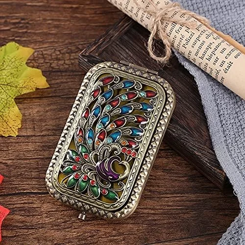 آینه جیبی کوچک، آینه دستی طرح قدیمی، آینه گلدار، آینه آرایشی دو طرفه قابل حمل، آینه تاشو طرح عتیقه، برای زنان، دختران، لوازم آرایشی، مدل مو، هدیه تولد، مهمانی (B) آینه جیبی کوچک، آینه دستی طرح قدیمی، آینه گلدار، آینه آرایشی دو طرفه قابل حمل، آینه تاشو طرح عتیقه، برای زنان، دختران، لوازم آرایشی، مدل مو، هدیه تولد، مهمانی (B)