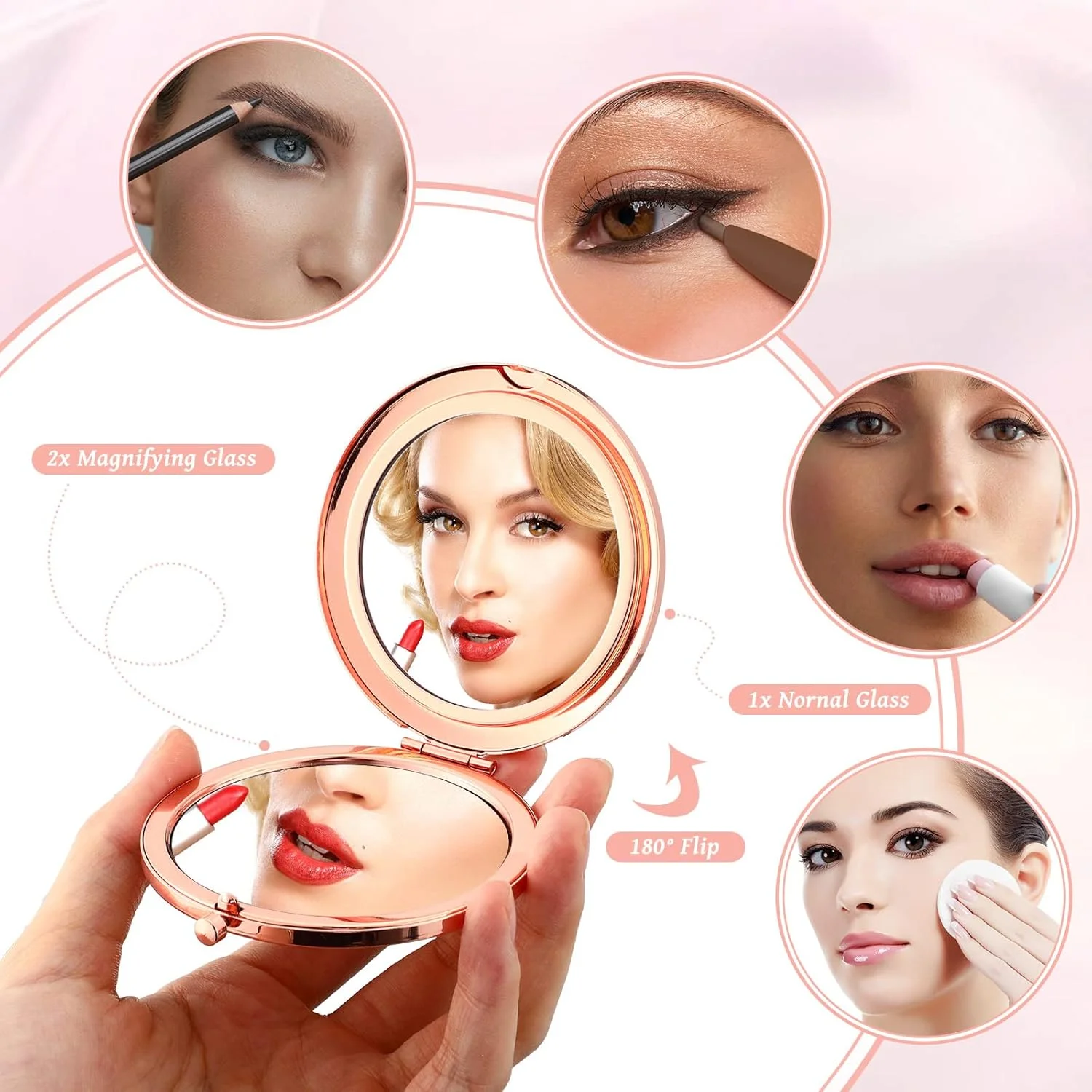 آینه آرایشی فشرده ذره بینی، آینه جیبی گرد، هدیه ساقدوش عروس، آینه دستی کوچک برای کیف پول، آینه های مسافرتی فشرده برای پیشنهاد ازدواج، هدیه جشن عروس، 2.75 اینچ (12 عدد) آینه آرایشی فشرده ذره بینی، آینه جیبی گرد، هدیه ساقدوش عروس، آینه دستی کوچک برای کیف پول، آینه های مسافرتی فشرده برای پیشنهاد ازدواج، هدیه جشن عروس، 2.75 اینچ (12 عدد)