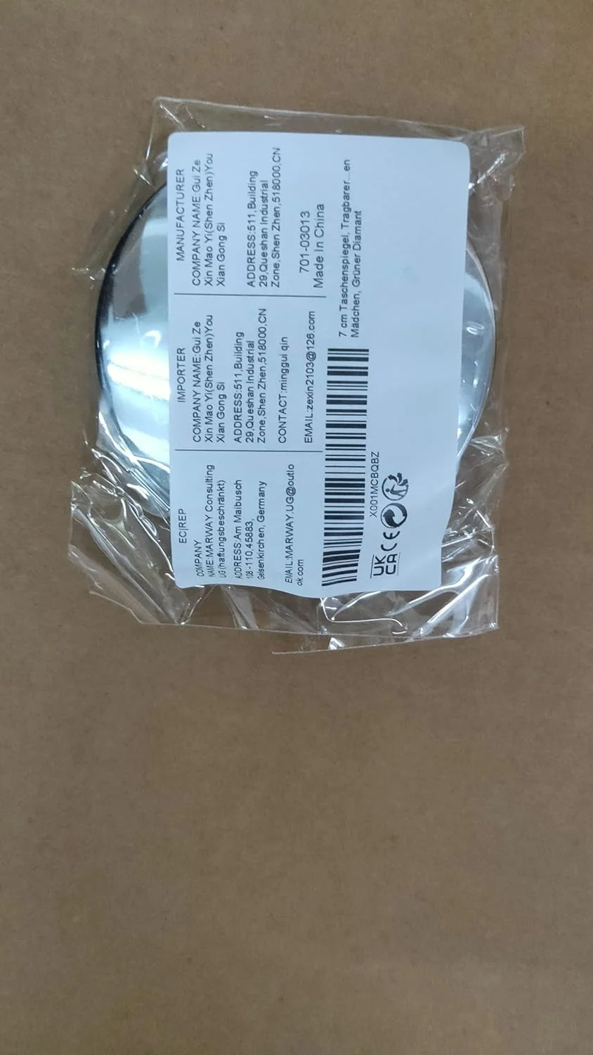 آینه جیبی 7 سانتی متری KYSUN، آینه جیبی قابل حمل، آینه دستی گرد قابل حمل، آینه آرایشی کوچک 1X/2X، آینه آرایشی تاشو و دو طرفه برای زنان و دختران، الماس سبز