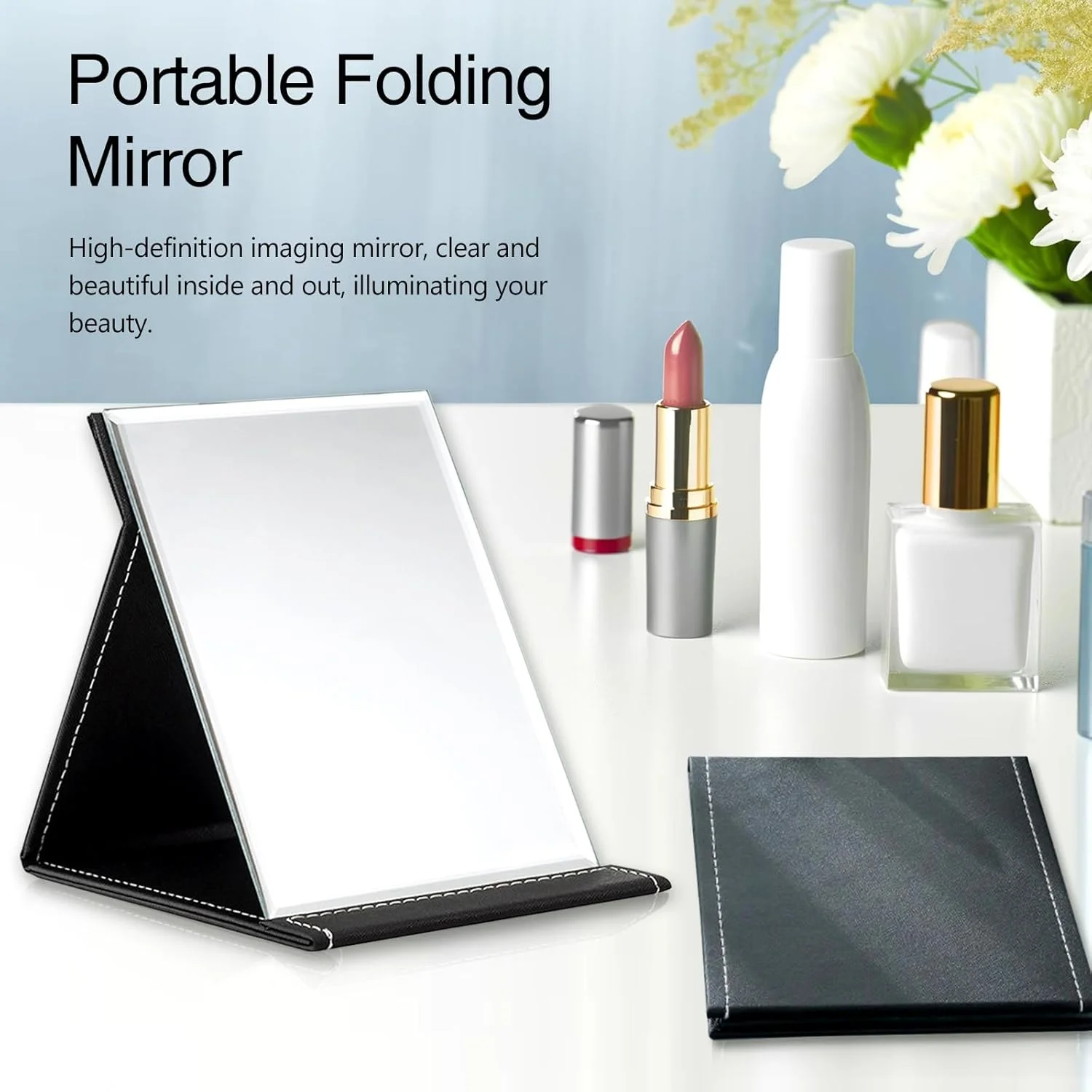 آینه مسافرتی تاشو و قابل حمل Kootinn، آینه مستطیلی فوق العاده نازک و قابل تنظیم برای کمپینگ و استفاده در منزل (11 × 7.4 سانتی متر) آینه مسافرتی تاشو و قابل حمل Kootinn، آینه مستطیلی فوق العاده نازک و قابل تنظیم برای کمپینگ و استفاده در منزل (11 × 7.4 سانتی متر)