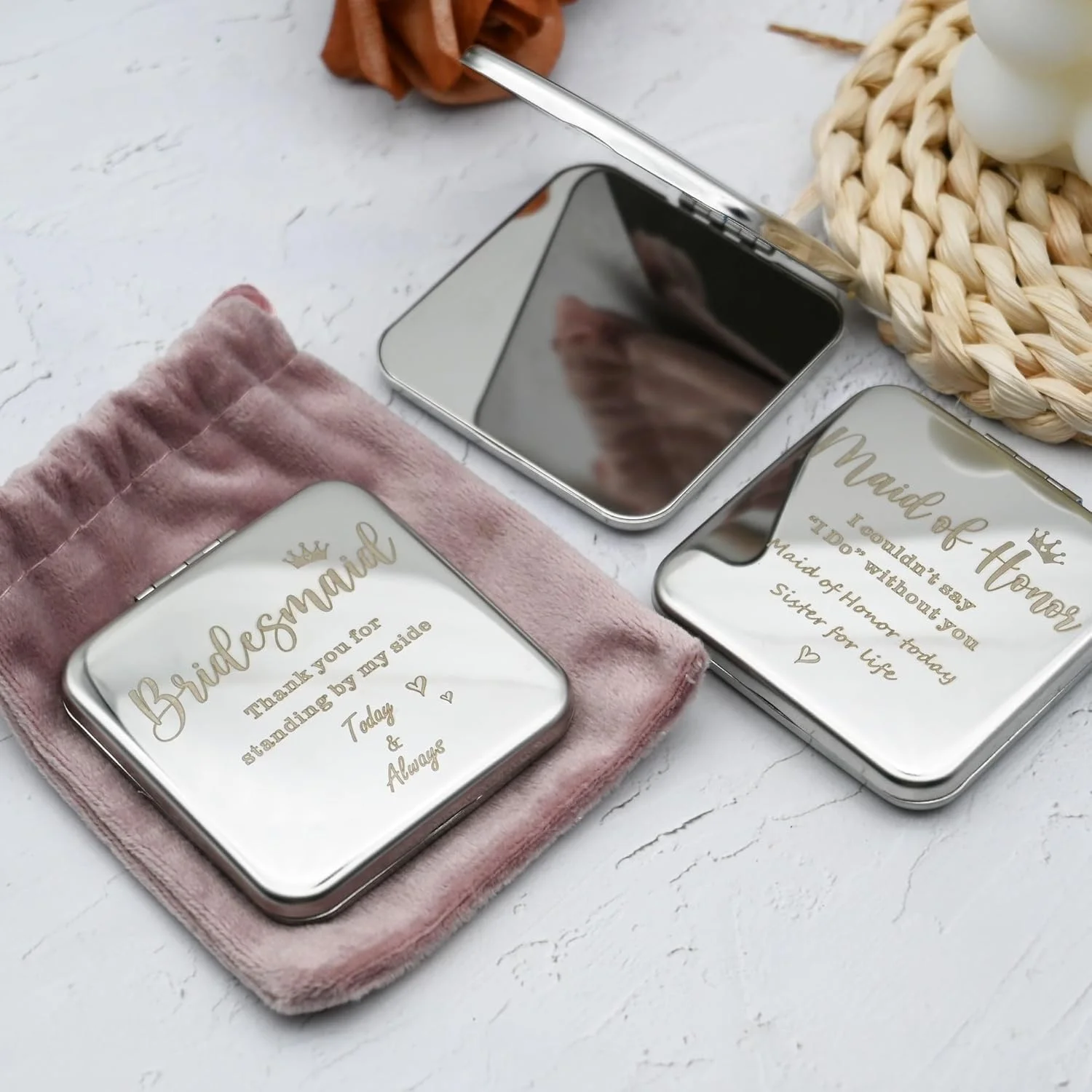 آینه آرایشی جیبی فلزی مربعی KUALEENG، هدیه ای برای مادر، آینه نقره ای قابل حمل برای کیف دستی، هدیه تولد برای مادر از طرف دختر یا پسر، آینه جمع و جور شخصی سازی شده دوستت دارم آینه آرایشی جیبی فلزی مربعی KUALEENG، هدیه ای برای مادر، آینه نقره ای قابل حمل برای کیف دستی، هدیه تولد برای مادر از طرف دختر یا پسر، آینه جمع و جور شخصی سازی شده دوستت دارم