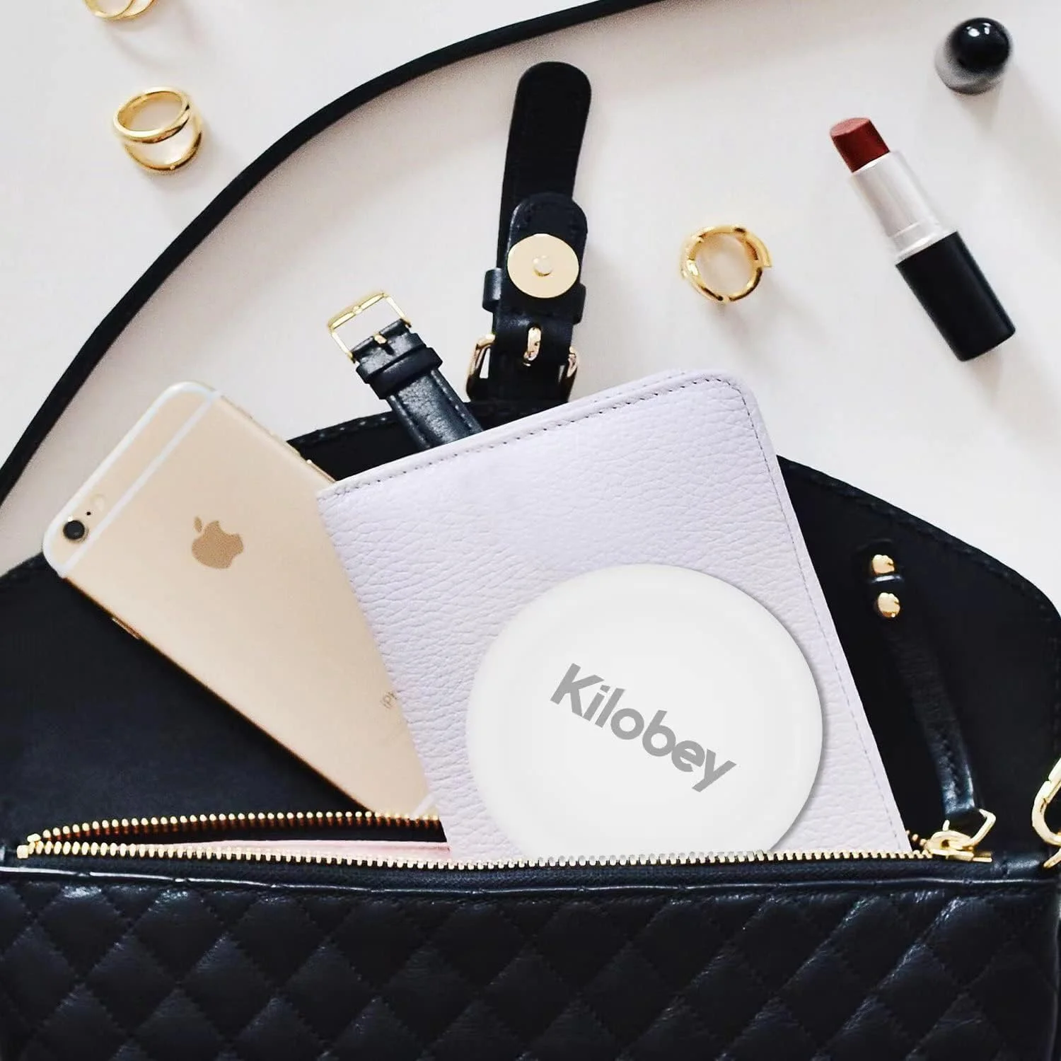 آینه جیبی LED فشرده Kilobey، بزرگنمایی 1x/10x، آینه مسافرتی تاشو دو طرفه گرد، آینه آرایشی کوچک 3.5 اینچی. قابل حمل برای کیف پول، دستی (سفید 1 عددی)