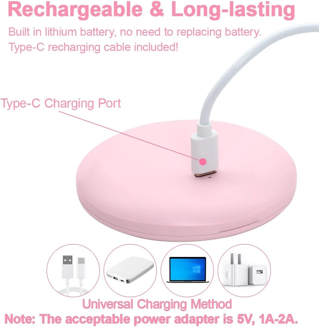 آینه آرایشی کیفی Kilobey با نور LED، آینه مسافرتی روشن با بزرگنمایی 1x/10x، آینه جیبی قابل شارژ، آینه گرد تاشو دو طرفه 3.5 اینچی برای کیف دستی، (2 عددی)