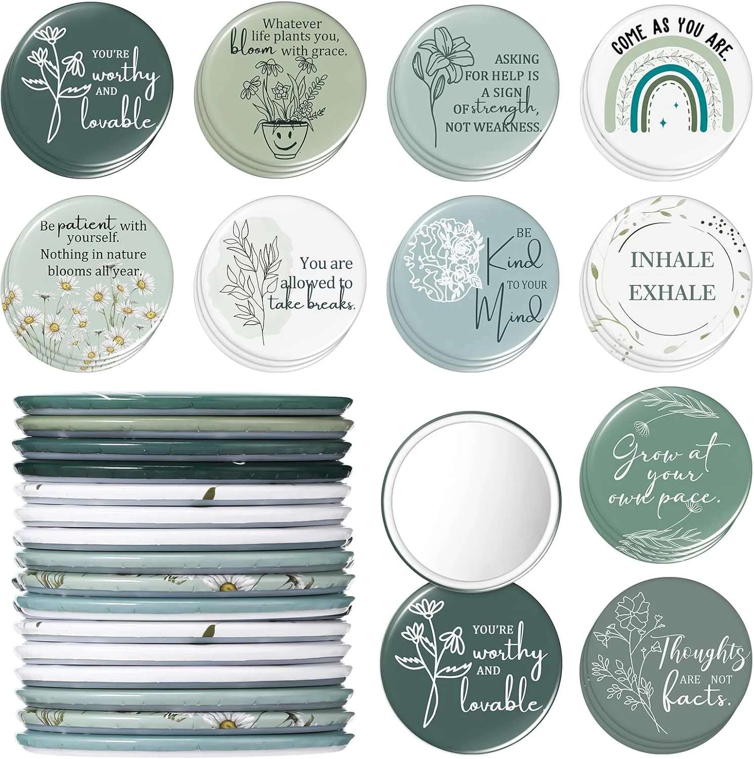 آینه جیبی کوچک انگیزشی کیگلی، بسته 30 عددی، مناسب هفته پرستاران نفرولوژی، هدیه ای برای قدردانی از بانوان، 7 سانتی متر، قابل حمل برای کیف دستی، هدیه سازمانی (سلامت روان سبز) آینه جیبی کوچک انگیزشی کیگلی، بسته 30 عددی، مناسب هفته پرستاران نفرولوژی، هدیه ای برای قدردانی از بانوان، 7 سانتی متر، قابل حمل برای کیف دستی، هدیه سازمانی (سلامت روان سبز)