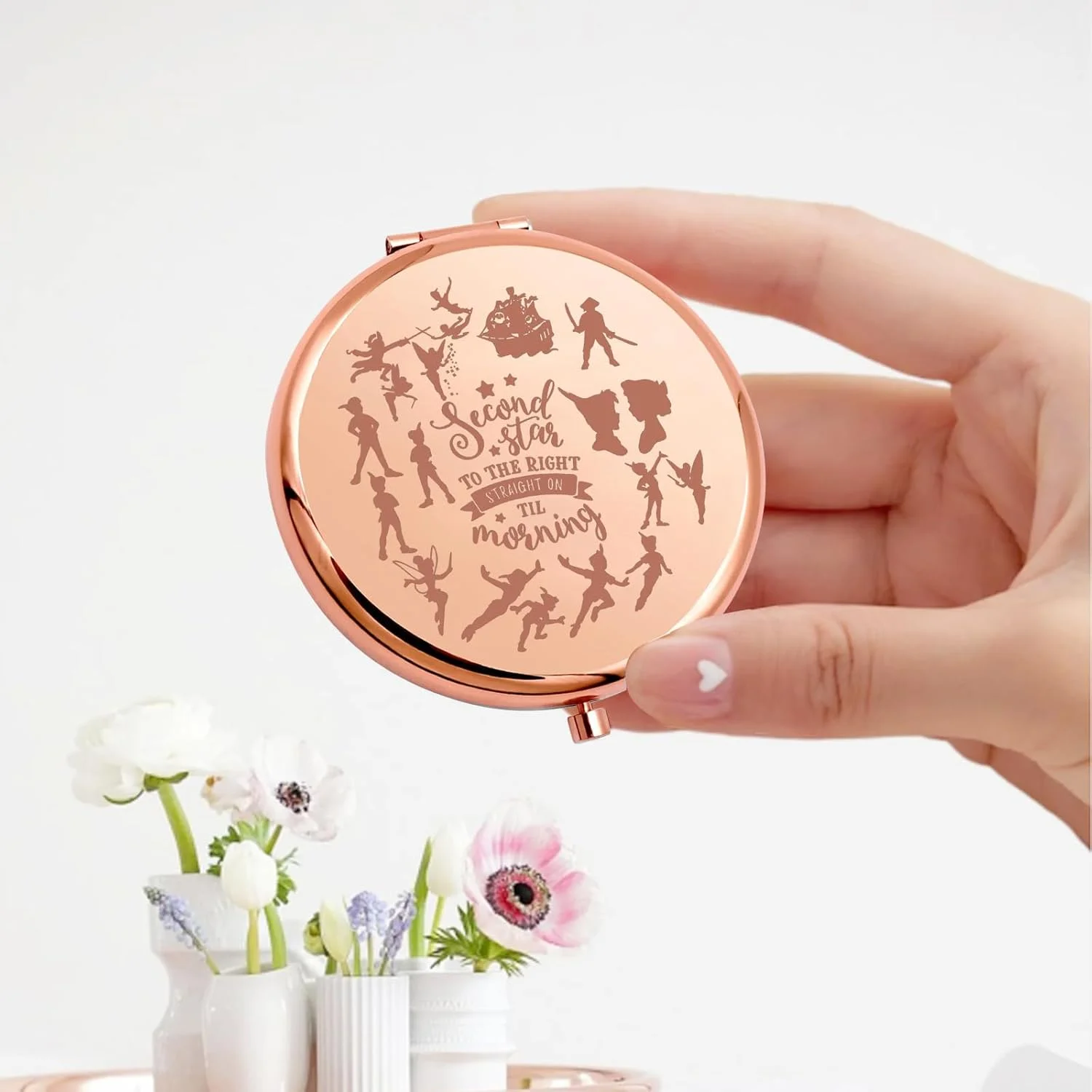 آینه جیبی پیتر و وندی KEYCHIN، هدیه ای برای طرفداران تینکر بل، ستاره دوم به سمت راست و مستقیم تا صبح، آینه جمع و جور تینکر بل، کالای پری پیکسی (ستاره دوم-RG) آینه جیبی پیتر و وندی KEYCHIN، هدیه ای برای طرفداران تینکر بل، ستاره دوم به سمت راست و مستقیم تا صبح، آینه جمع و جور تینکر بل، کالای پری پیکسی (ستاره دوم-RG)