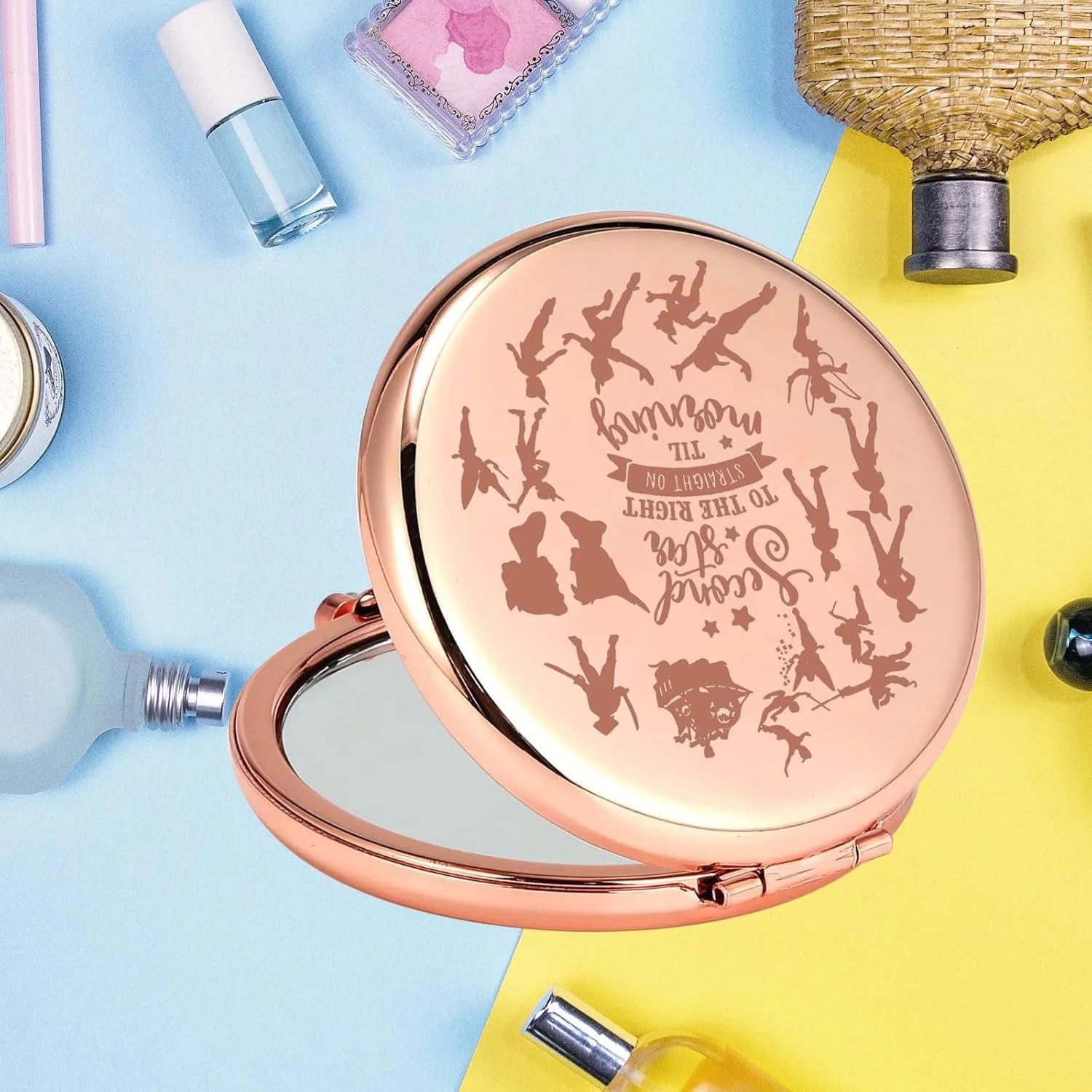 آینه جیبی پیتر و وندی KEYCHIN، هدیه ای برای طرفداران تینکر بل، ستاره دوم به سمت راست و مستقیم تا صبح، آینه جمع و جور تینکر بل، کالای پری پیکسی (ستاره دوم-RG) آینه جیبی پیتر و وندی KEYCHIN، هدیه ای برای طرفداران تینکر بل، ستاره دوم به سمت راست و مستقیم تا صبح، آینه جمع و جور تینکر بل، کالای پری پیکسی (ستاره دوم-RG)