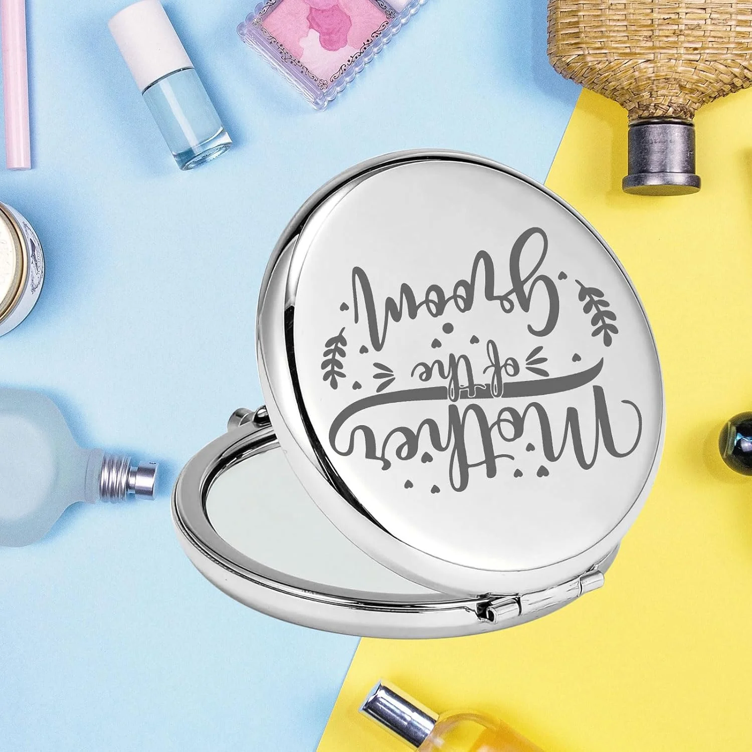 آینه جیبی مادر عروس/داماد KEYCHIN، هدیه یادگاری عروسی، آینه آرایشی جمع و جور مادرشوهر از طرف عروس/داماد (مادر داماد) آینه جیبی مادر عروس/داماد KEYCHIN، هدیه یادگاری عروسی، آینه آرایشی جمع و جور مادرشوهر از طرف عروس/داماد (مادر داماد)