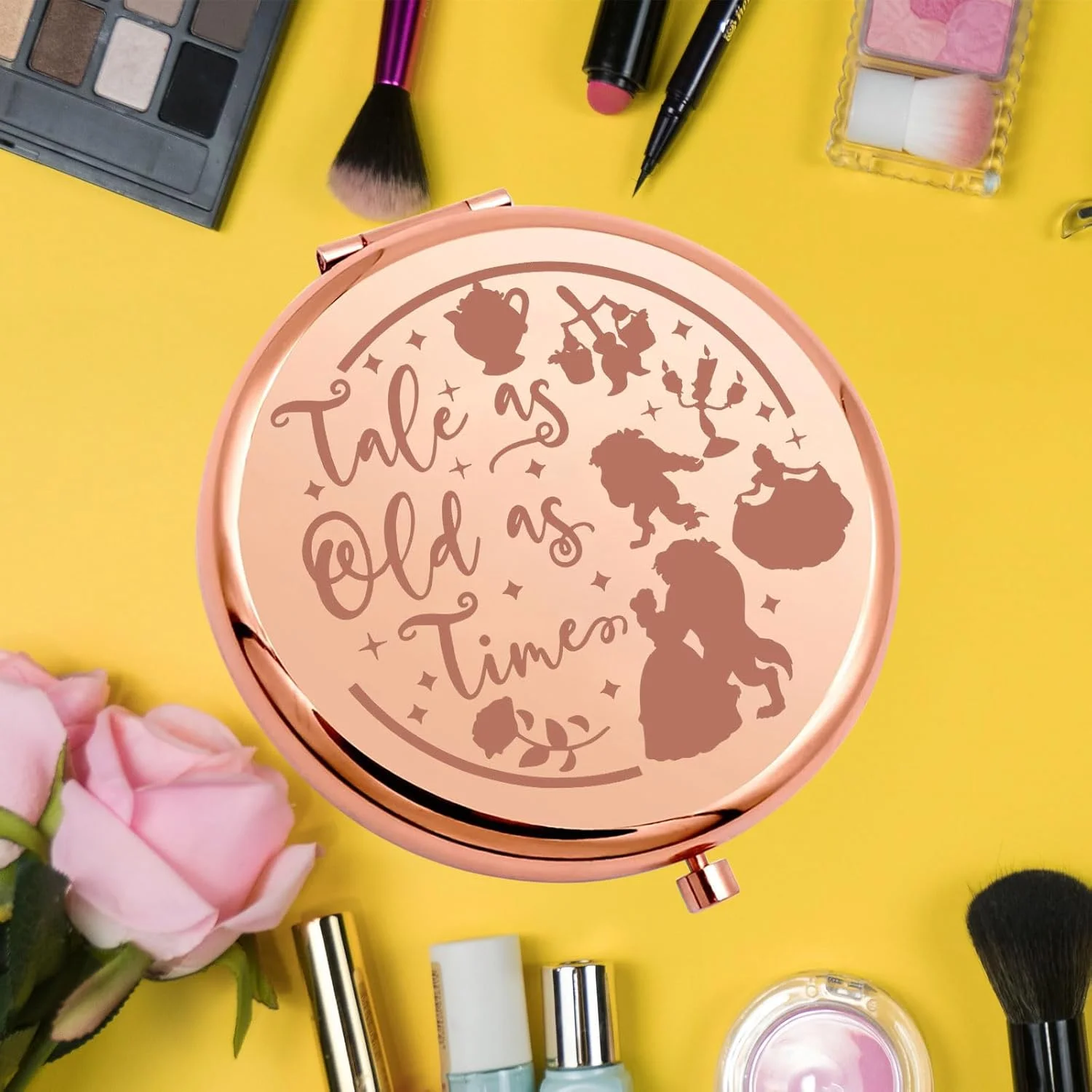 آینه جیبی پرنسس بل KEYCHIN، هدیه ای با طرح رز و زیبایی پرنسس، داستانی به قدمت زمان، آینه آرایشی جمع و جور بل، مرچ فیلم دیو و دلبر (طرح Tale As Old-RG) آینه جیبی پرنسس بل KEYCHIN، هدیه ای با طرح رز و زیبایی پرنسس، داستانی به قدمت زمان، آینه آرایشی جمع و جور بل، مرچ فیلم دیو و دلبر (طرح Tale As Old-RG)