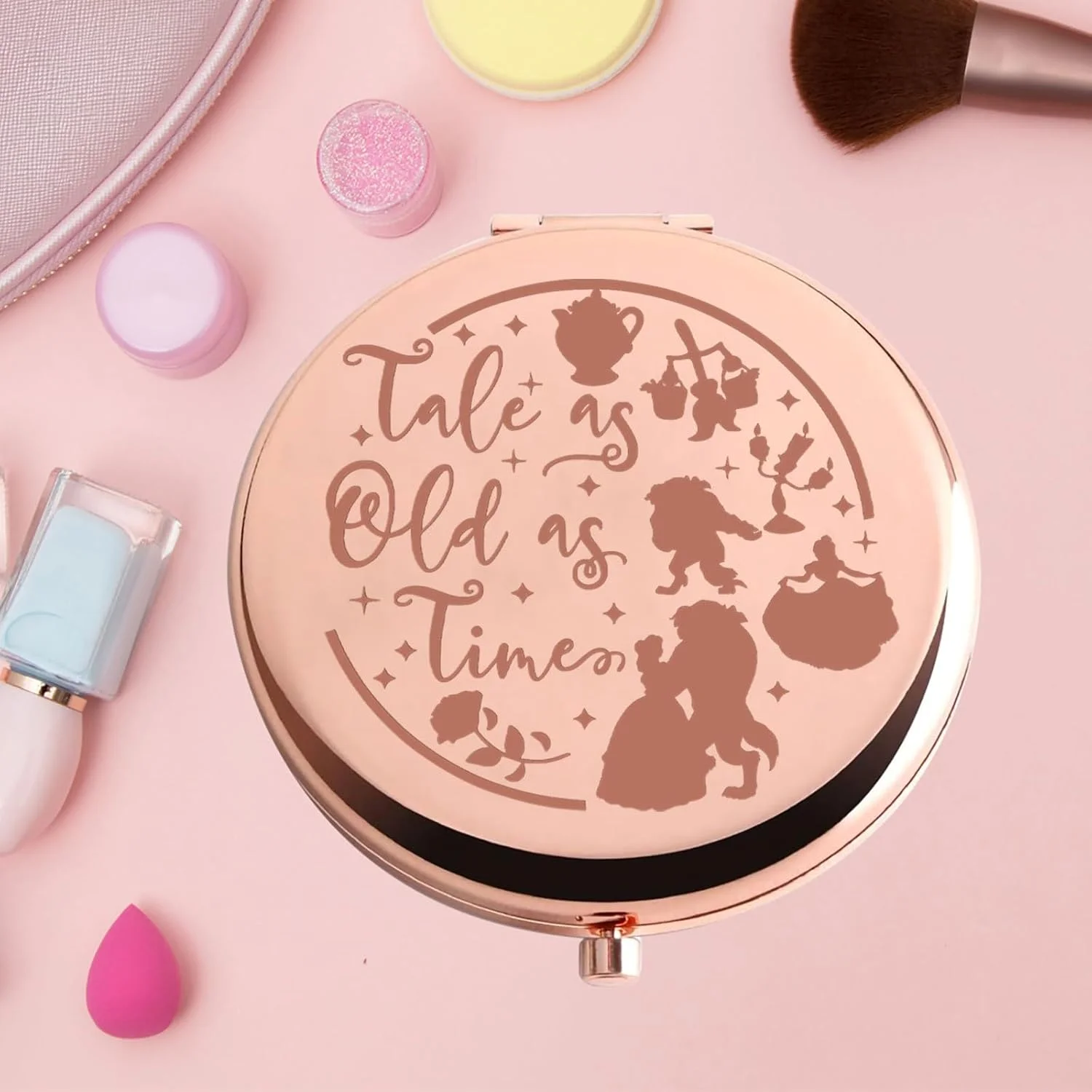 آینه جیبی پرنسس بل KEYCHIN، هدیه ای با طرح رز و زیبایی پرنسس، داستانی به قدمت زمان، آینه آرایشی جمع و جور بل، مرچ فیلم دیو و دلبر (طرح Tale As Old-RG) آینه جیبی پرنسس بل KEYCHIN، هدیه ای با طرح رز و زیبایی پرنسس، داستانی به قدمت زمان، آینه آرایشی جمع و جور بل، مرچ فیلم دیو و دلبر (طرح Tale As Old-RG)