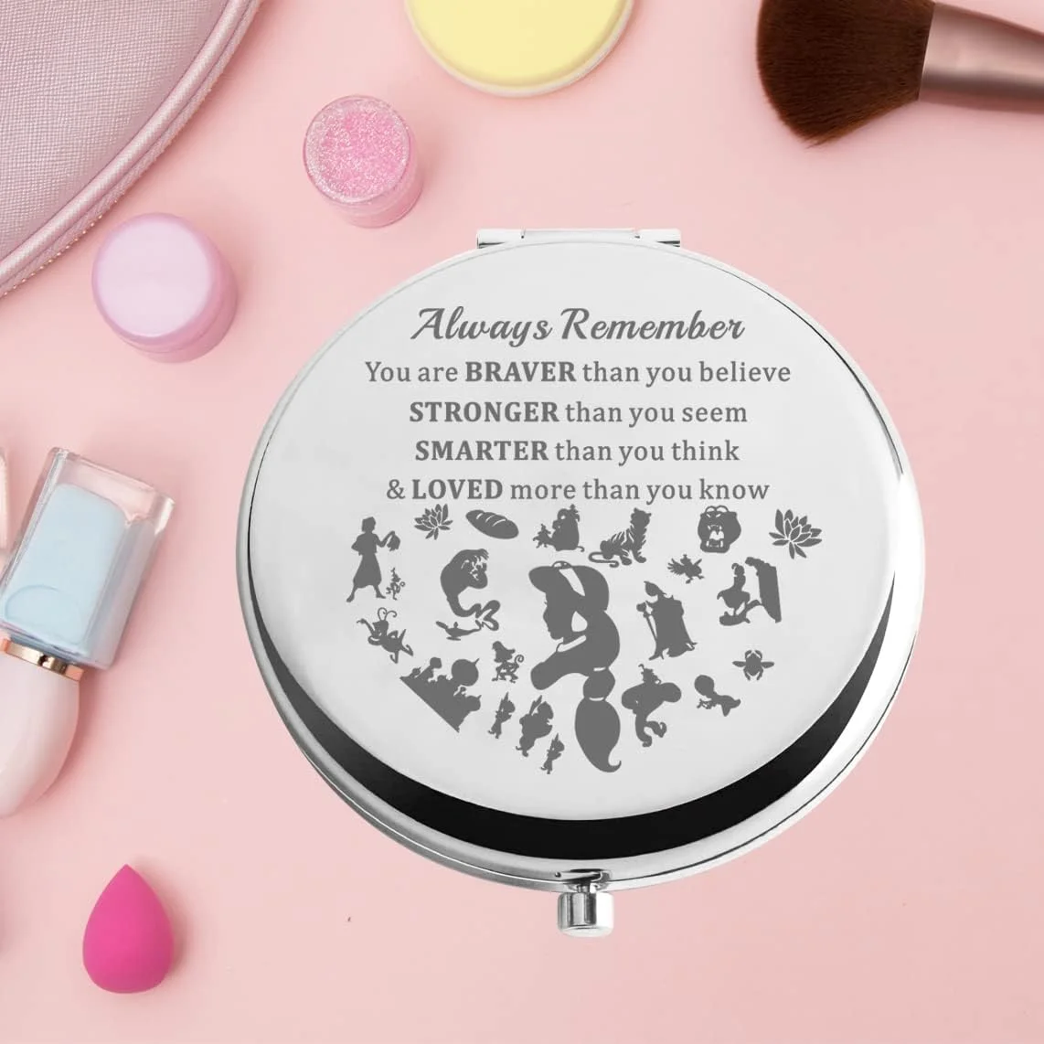 آینه جیبی پرنسس یاسمین KEYCHIN، هدیه ای برای طرفداران یاسمین و علاءالدین - تو شجاع تر، قوی تر و باهوش تر از آن چیزی هستی که فکر می کنی - آینه جمع و جور برای زنان، دختران و نوجوانان (آینه پرنسس یاسمین-S) آینه جیبی پرنسس یاسمین KEYCHIN، هدیه ای برای طرفداران یاسمین و علاءالدین - تو شجاع تر، قوی تر و باهوش تر از آن چیزی هستی که فکر می کنی - آینه جمع و جور برای زنان، دختران و نوجوانان (آینه پرنسس یاسمین-S)