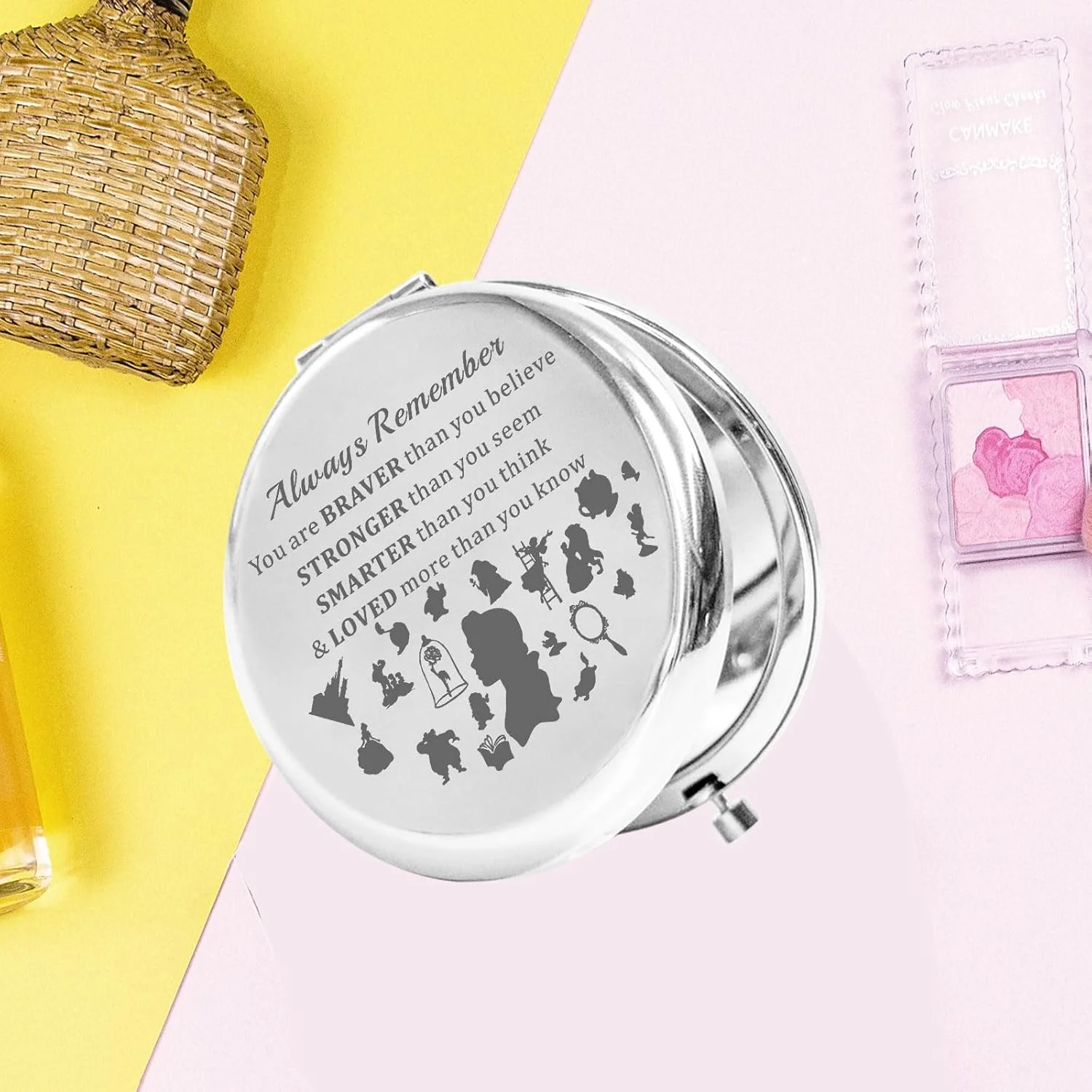 KEYCHIN آینه جیبی پرنسس بل، هدیه ای برای طرفداران بل. تو شجاع تر، قوی تر و باهوش تر از آنی هستی که فکر می کنی. آینه جمع و جور بل برای زنان و دختران (Belle-S) KEYCHIN آینه جیبی پرنسس بل، هدیه ای برای طرفداران بل. تو شجاع تر، قوی تر و باهوش تر از آنی هستی که فکر می کنی. آینه جمع و جور بل برای زنان و دختران (Belle-S)