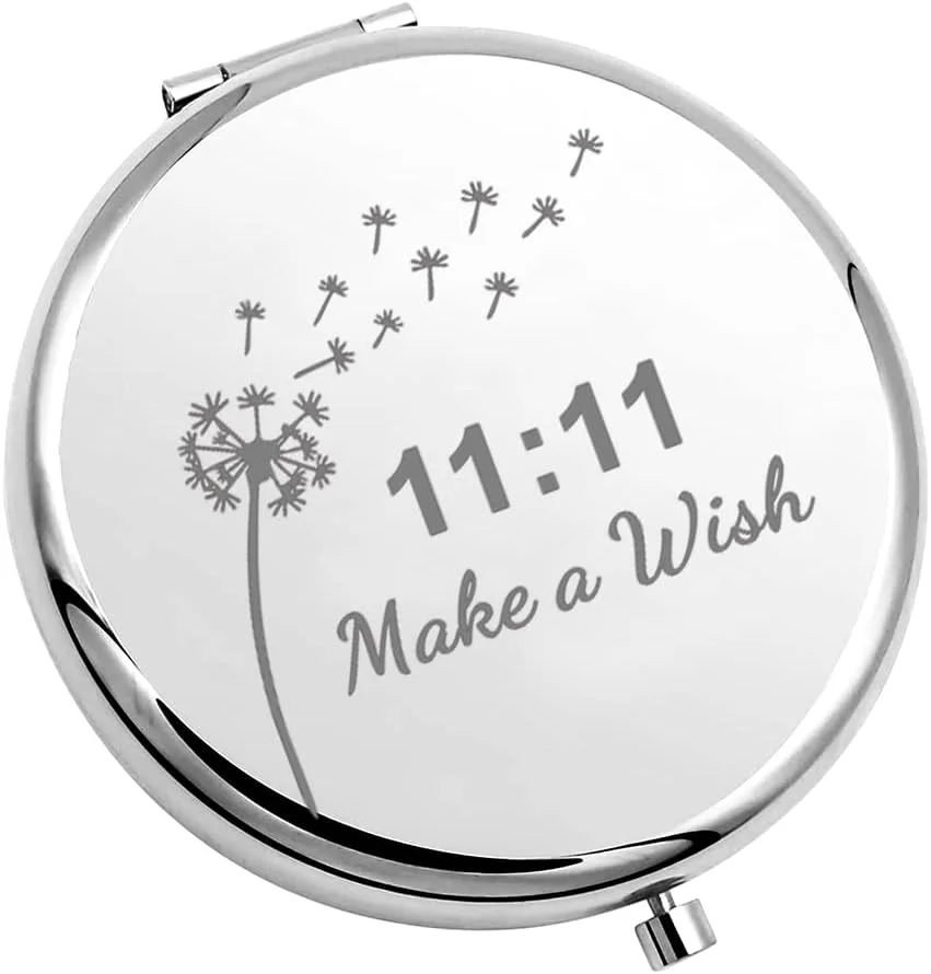 آینه جیبی آرزو قاصدک CHOORO هدیه 11:11 آینه جمع و جور آرزو کن هدیه معنوی برای دوستداران آرزو (آرزو کن-M)