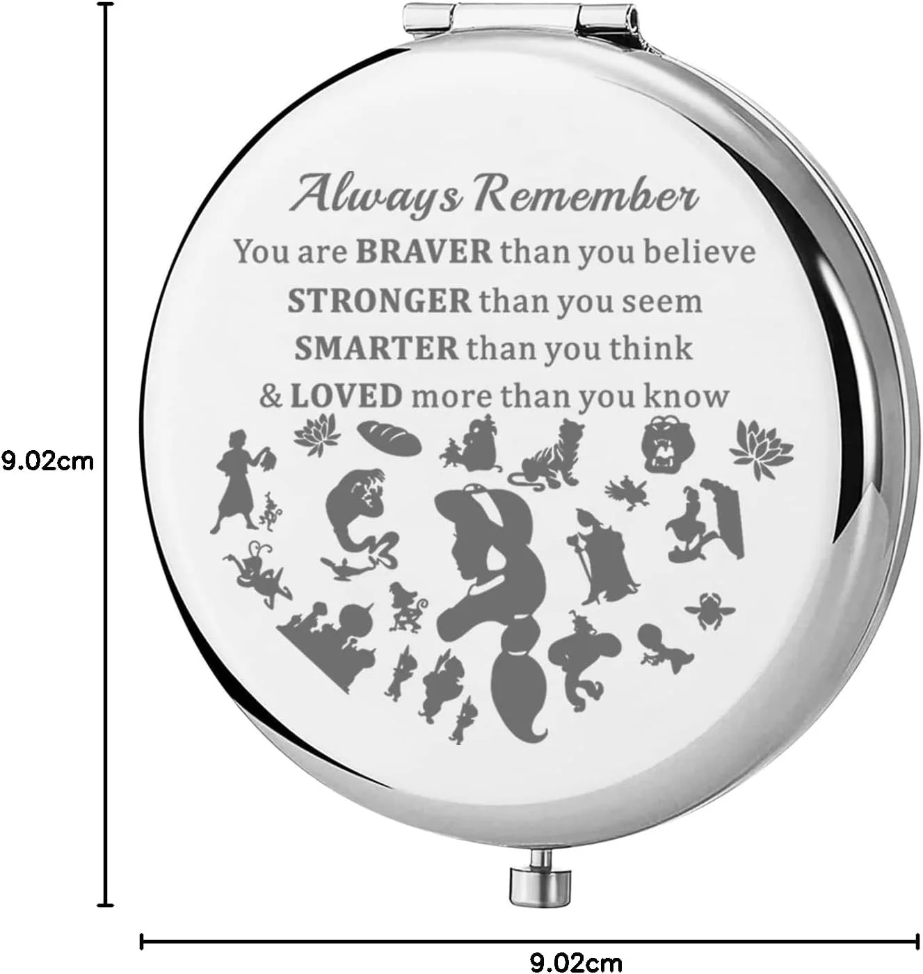 آینه جیبی پرنسس یاسمین KEYCHIN، هدیه ای برای طرفداران یاسمین و علاءالدین - تو شجاع تر، قوی تر و باهوش تر از آن چیزی هستی که فکر می کنی - آینه جمع و جور برای زنان، دختران و نوجوانان (آینه پرنسس یاسمین-S) آینه جیبی پرنسس یاسمین KEYCHIN، هدیه ای برای طرفداران یاسمین و علاءالدین - تو شجاع تر، قوی تر و باهوش تر از آن چیزی هستی که فکر می کنی - آینه جمع و جور برای زنان، دختران و نوجوانان (آینه پرنسس یاسمین-S)