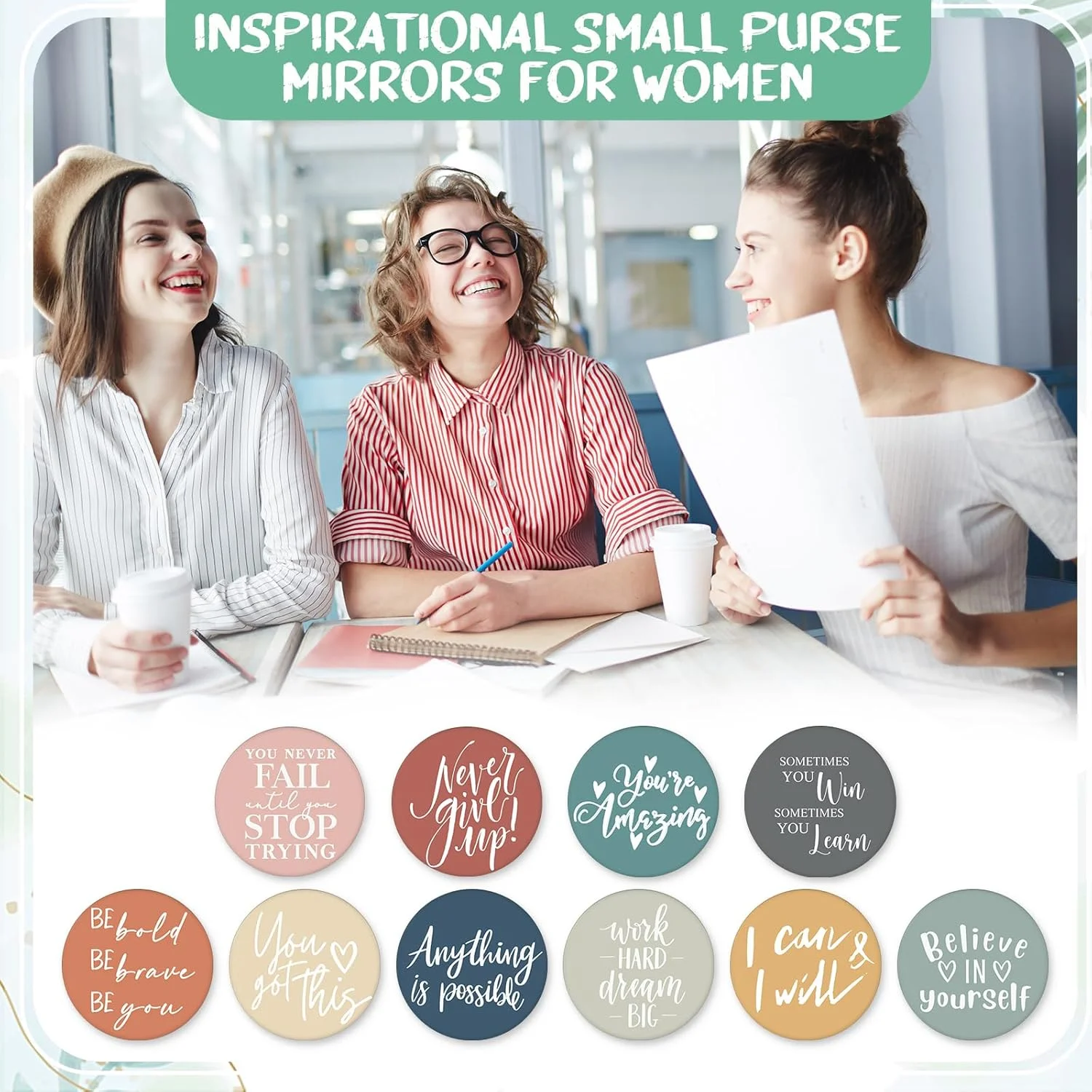 آینه جیبی کوچک انگیزشی کیگلی، بسته 30 عددی، مناسب هفته پرستاران نفرولوژی، هدیه ای برای قدردانی از بانوان، قطر 7 سانتی متر، قابل حمل در کیف، مناسب هدیه به کارمندان آینه جیبی کوچک انگیزشی کیگلی، بسته 30 عددی، مناسب هفته پرستاران نفرولوژی، هدیه ای برای قدردانی از بانوان، قطر 7 سانتی متر، قابل حمل در کیف، مناسب هدیه به کارمندان