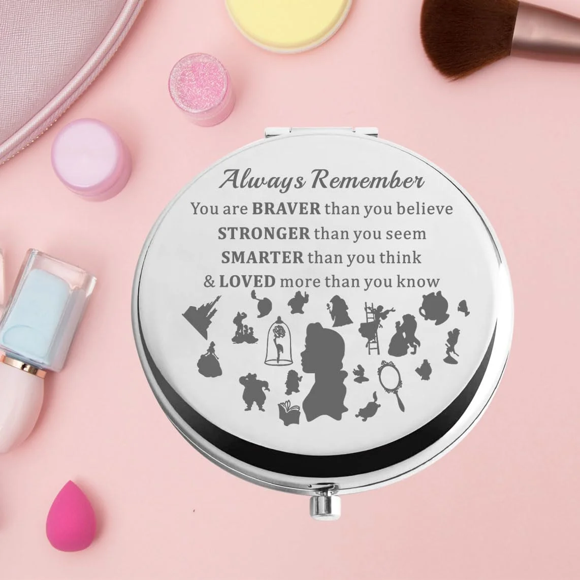 KEYCHIN آینه جیبی پرنسس بل، هدیه ای برای طرفداران بل. تو شجاع تر، قوی تر و باهوش تر از آنی هستی که فکر می کنی. آینه جمع و جور بل برای زنان و دختران (Belle-S) KEYCHIN آینه جیبی پرنسس بل، هدیه ای برای طرفداران بل. تو شجاع تر، قوی تر و باهوش تر از آنی هستی که فکر می کنی. آینه جمع و جور بل برای زنان و دختران (Belle-S)