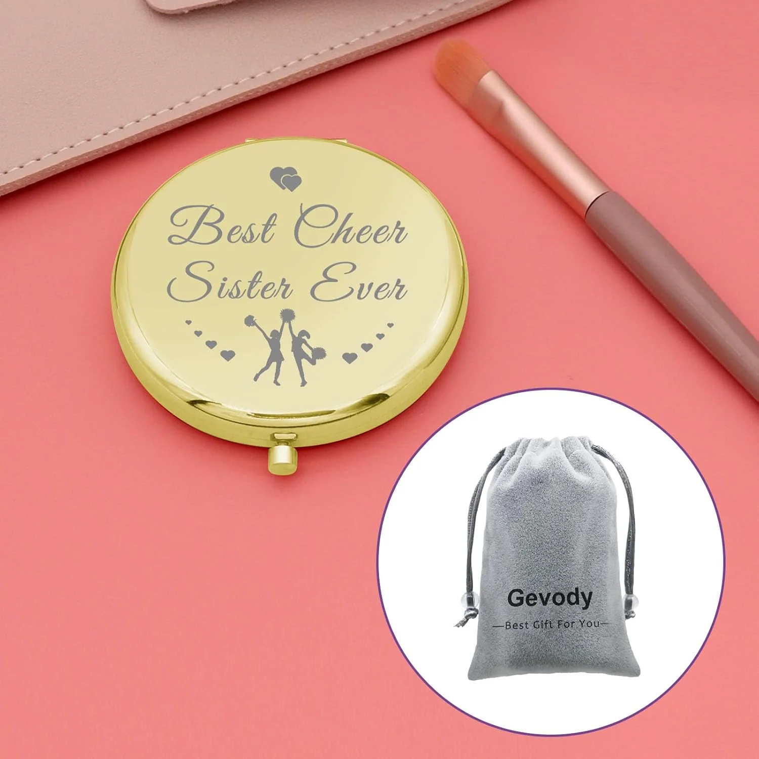 بهترین آینه آرایشی جمع و جور برای خواهر تشویق کننده، هدیه تشویق کنندگی، هدیه خواهر تشویق کننده برای تیم تشویق کننده، آینه جمع و جور، هدیه تولد کریسمس، هدیه برای دوست تشویق کننده، آینه آرایشی تاشو