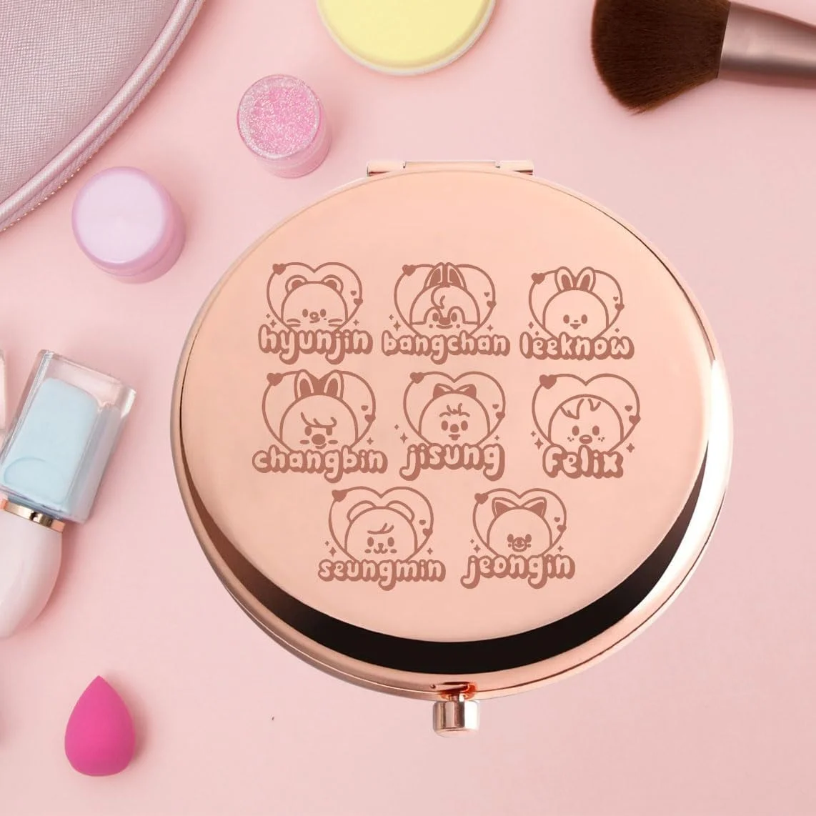 آینه جیبی کی-پاپ KEYCHIN، هدیه ای برای طرفداران گروه های کره ای، آینه آرایشی جمع و جور اعضای گروه کی-پاپ (هیونجین کی-پاپ) آینه جیبی کی-پاپ KEYCHIN، هدیه ای برای طرفداران گروه های کره ای، آینه آرایشی جمع و جور اعضای گروه کی-پاپ (هیونجین کی-پاپ)
