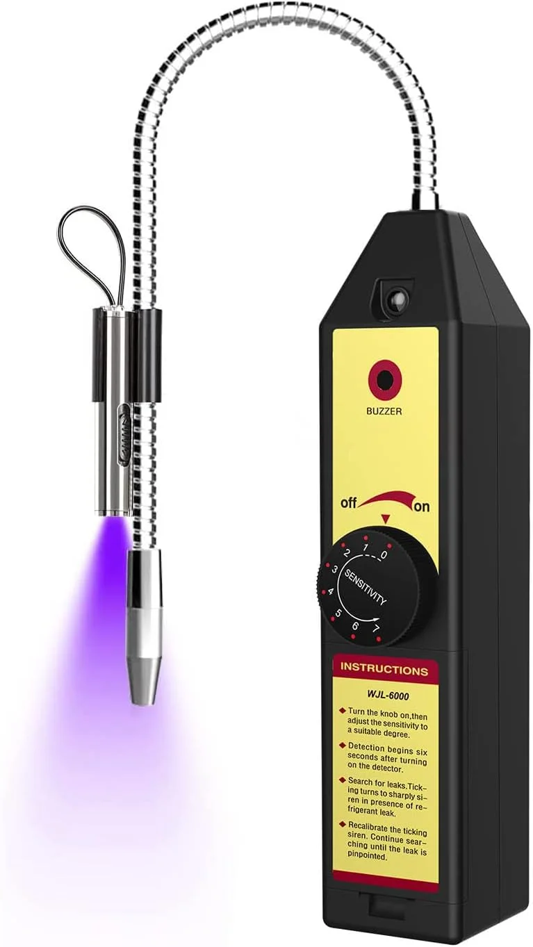 دستگاه نشت یاب گاز فریون NALACAL WJL-6000، تستر گاز هالوژن، ردیاب گاز مبرد HVAC AC R22 R410A R134A با LED، حساسیت قابل تنظیم، برای نشت گاز هالوژن، ردیاب نشت مبرد تهویه مطبوع