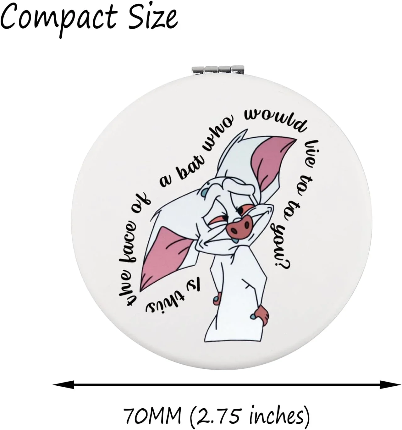 آینه جیبی الهام گرفته از فیلم کارتونی FAADBUK، هدیه ای برای دوستداران بارتوک خفاش، هدیه بارتوک برای او (آینه خفاش)