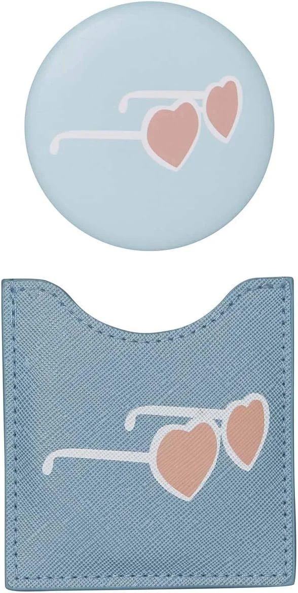 دراگر پاریس 1886 - آینه جیبی گرد برای عینک، مناسب برای همراه داشتن در هر مکان و هر مناسبت - ابعاد 8.5 سانتی متر در 8 سانتی متر