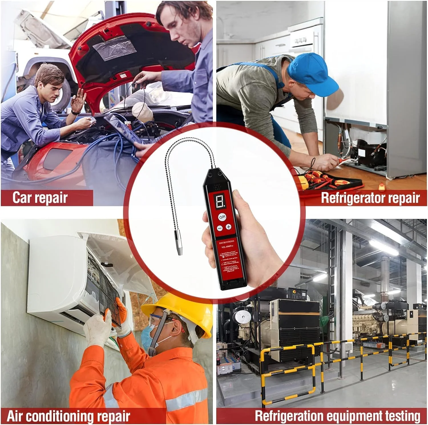 دستگاه تشخیص نشت مبرد NALACAL HVAC، دستگاه تشخیص نشت فریون Aprvtio WJL-6000Pro، دستگاه استشمام نشت گاز هالوژن فریون، حساسیت بالاتر (تا 4 گرم در سال) R22 R410A R134A R1234YF CFCs HCFCs HFCs دستگاه تشخیص نشت مبرد NALACAL HVAC، دستگاه تشخیص نشت فریون Aprvtio WJL-6000Pro، دستگاه استشمام نشت گاز هالوژن فریون، حساسیت بالاتر (تا 4 گرم در سال) R22 R410A R134A R1234YF CFCs HCFCs HFCs