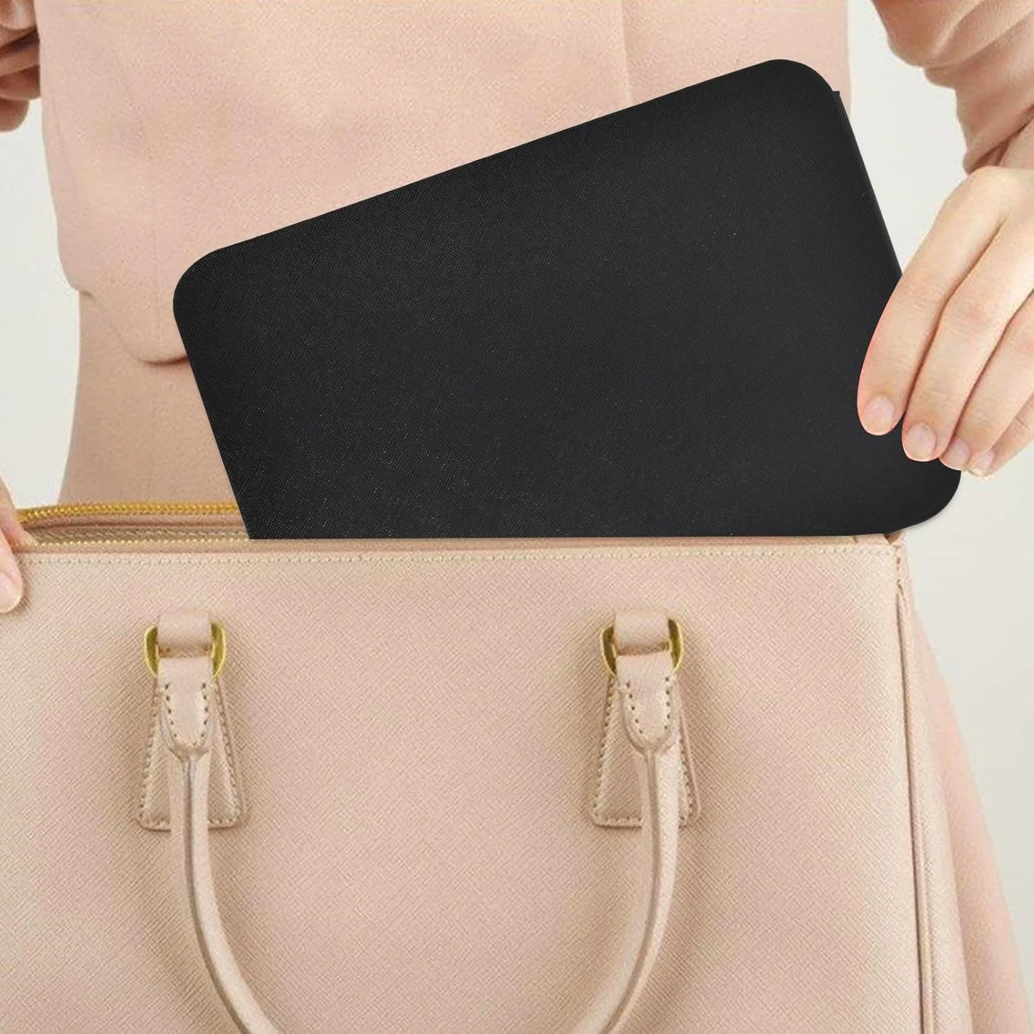 آینه تاشو مسافرتی، آینه رومیزی با زوایای ایستاده متعدد، آینه تاشو با چرم PU مشکی، آینه آرایش فوق العاده HD، آینه جیبی، унисекс، فوق العاده نازک، بادوام، برای اصلاح و آرایش، 21