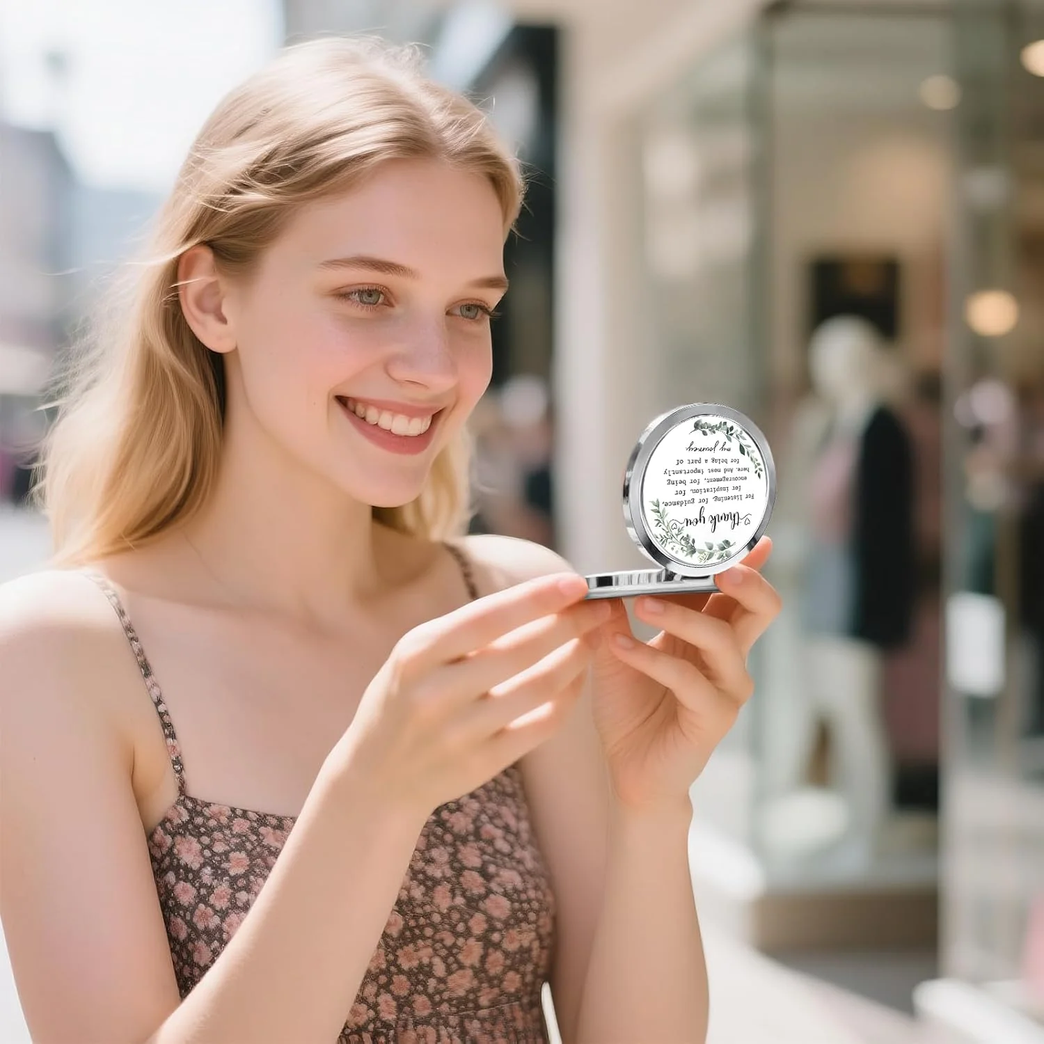 آینه جیبی با نوشته تشکر GAOLZIUY، هدیه ای برای قدردانی از زنان، هدیه خداحافظی برای دوستان، همکاران، خواهر، معلم، پرستار