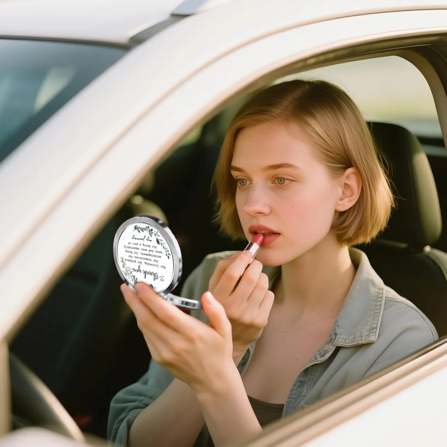 آینه جیبی با نوشته تشکر GAOLZIUY، هدیه ای برای قدردانی از زنان، هدیه خداحافظی برای دوستان، همکاران، خواهر، معلم، پرستار