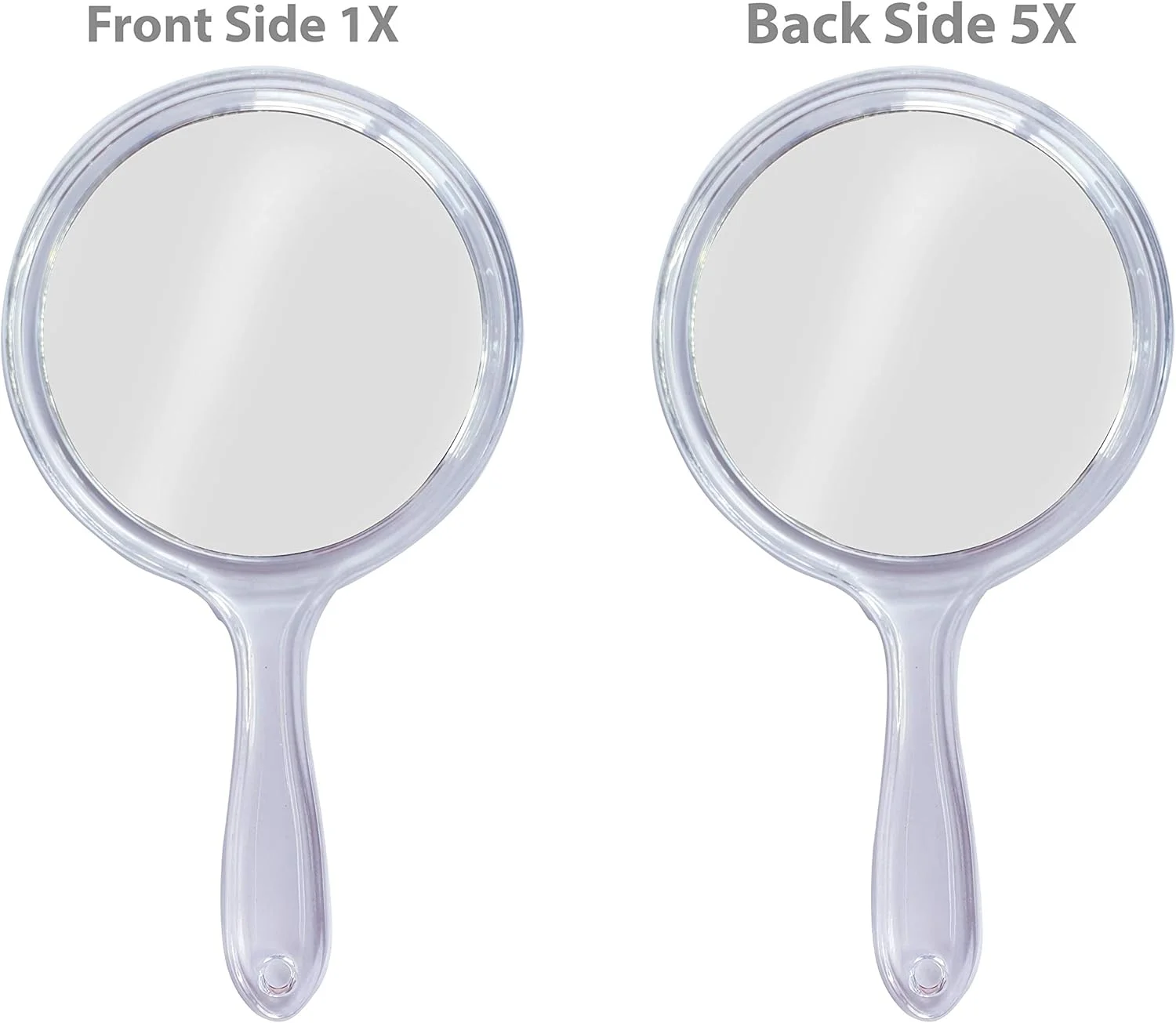 آینه دستی Foreign Holics برای آرایش بانوان و دختران (1 عدد) (سفید) آینه دستی Foreign Holics برای آرایش بانوان و دختران (1 عدد) (سفید)