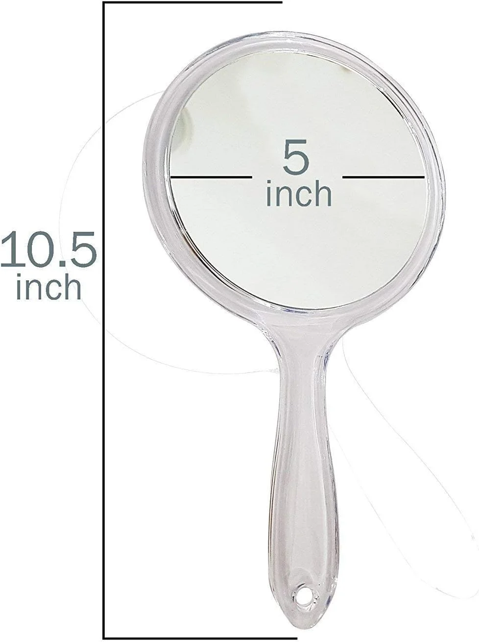 آینه دستی Foreign Holics برای آرایش بانوان و دختران (1 عدد) (سفید) آینه دستی Foreign Holics برای آرایش بانوان و دختران (1 عدد) (سفید)