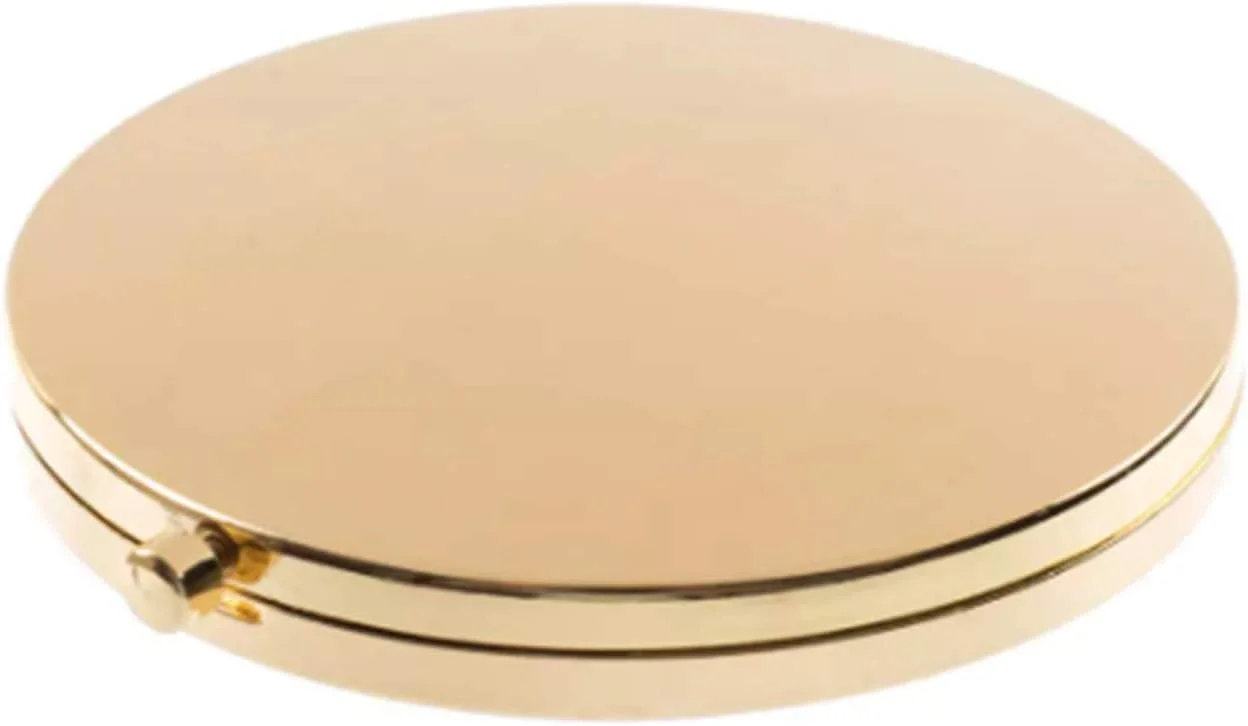 آینه آرایشی تاشو HREW با بزرگنمایی 2 و 1 برابر، آینه جیبی کوچک دو طرفه، مناسب کیف پول، جیب و مسافرت، طلایی آینه آرایشی تاشو HREW با بزرگنمایی 2 و 1 برابر، آینه جیبی کوچک دو طرفه، مناسب کیف پول، جیب و مسافرت، طلایی