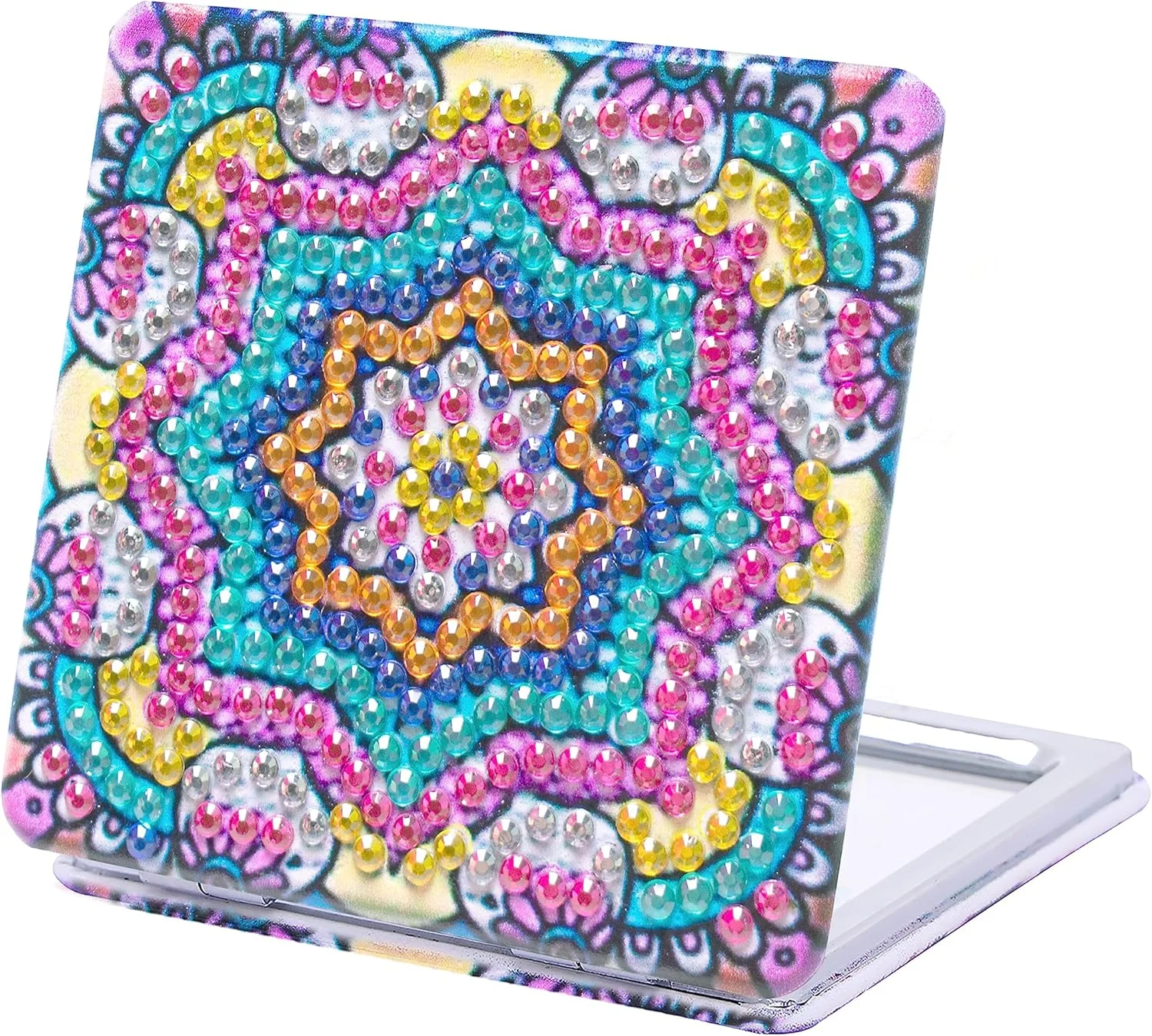 مجموعه آینه های جیبی نقاشی الماس HXYQMMY شامل 4 عدد - آینه جیبی DIY با پوشش نقاشی الماس، آینه آرایشی کوچک تاشو و قابل حمل، کیت صنایع دستی هنری الماس برای زنان و بزرگسالان (mirror116-119) مجموعه آینه های جیبی نقاشی الماس HXYQMMY شامل 4 عدد - آینه جیبی DIY با پوشش نقاشی الماس، آینه آرایشی کوچک تاشو و قابل حمل، کیت صنایع دستی هنری الماس برای زنان و بزرگسالان (mirror116-119)