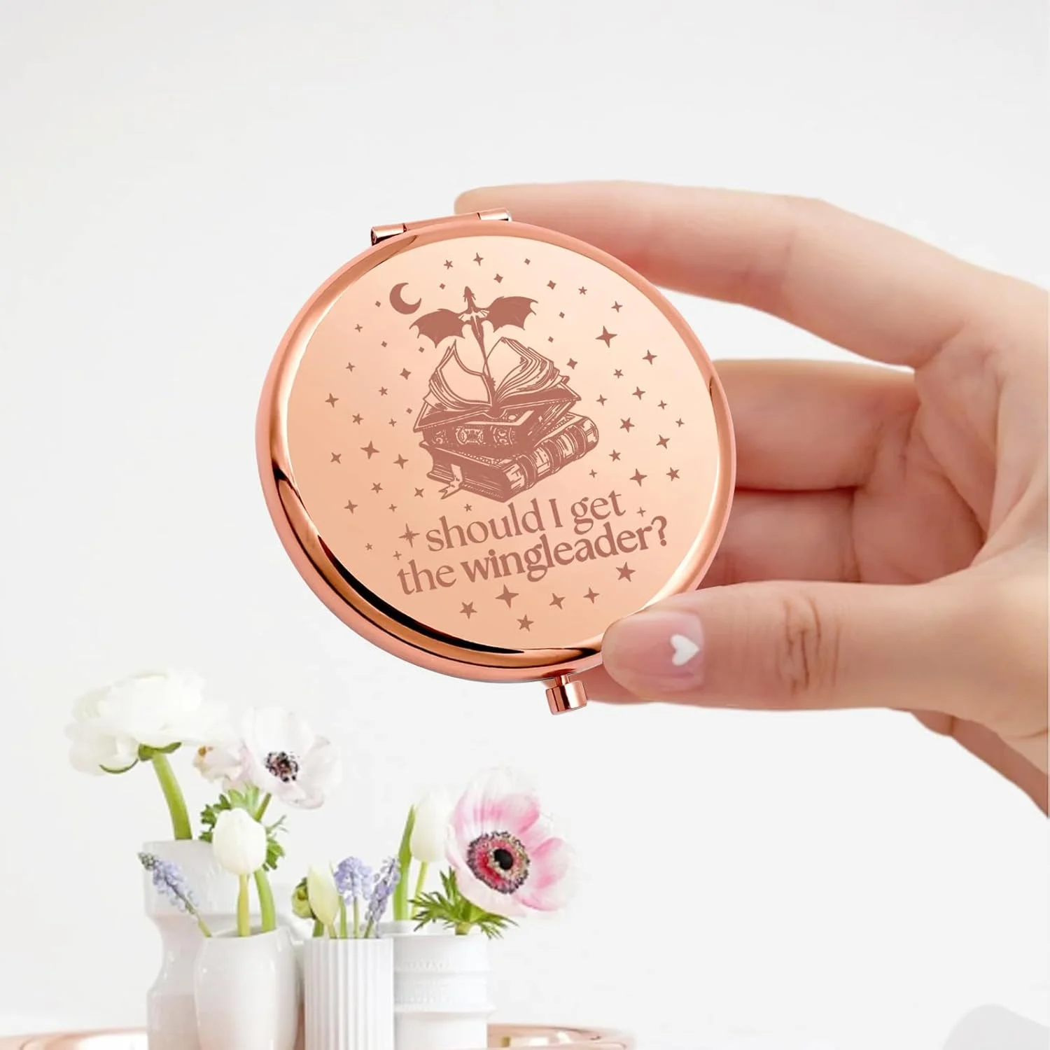 آینه جیبی KEYCHIN طرح بال چهارم، هدیه سوارکار اژدها، آینه جمع و جور رهبر بال، کالاهای بال چهارم (wingleader-RG)