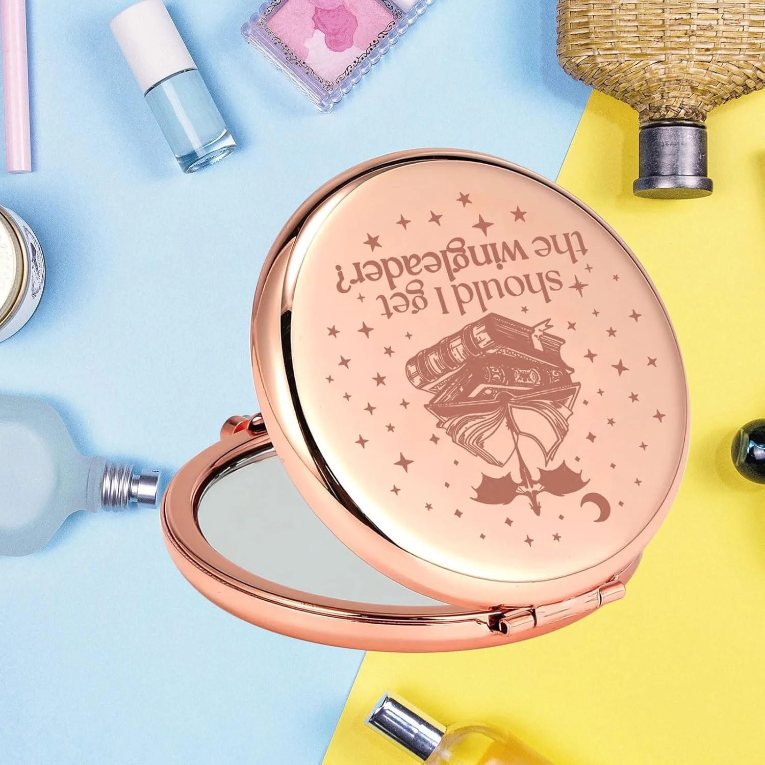 آینه جیبی KEYCHIN طرح بال چهارم، هدیه سوارکار اژدها، آینه جمع و جور رهبر بال، کالاهای بال چهارم (wingleader-RG)