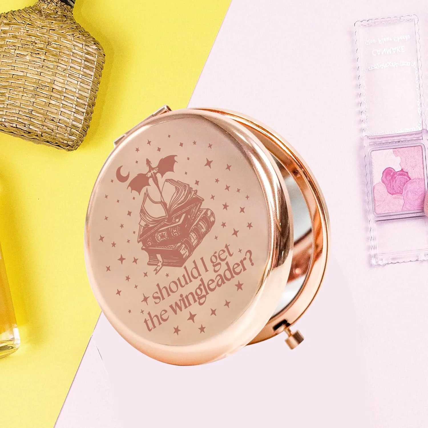 آینه جیبی KEYCHIN طرح بال چهارم، هدیه سوارکار اژدها، آینه جمع و جور رهبر بال، کالاهای بال چهارم (wingleader-RG)