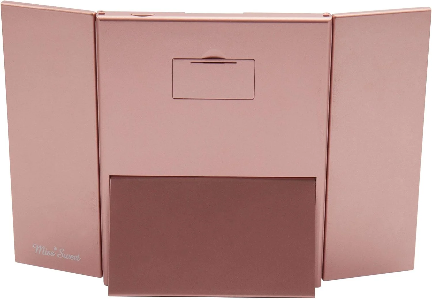 آینه سه تایی تاشو Miss Sweet با نور LED برای آرایش و مسافرت، جمع و جور (رزگلد) آینه سه تایی تاشو Miss Sweet با نور LED برای آرایش و مسافرت، جمع و جور (رزگلد)