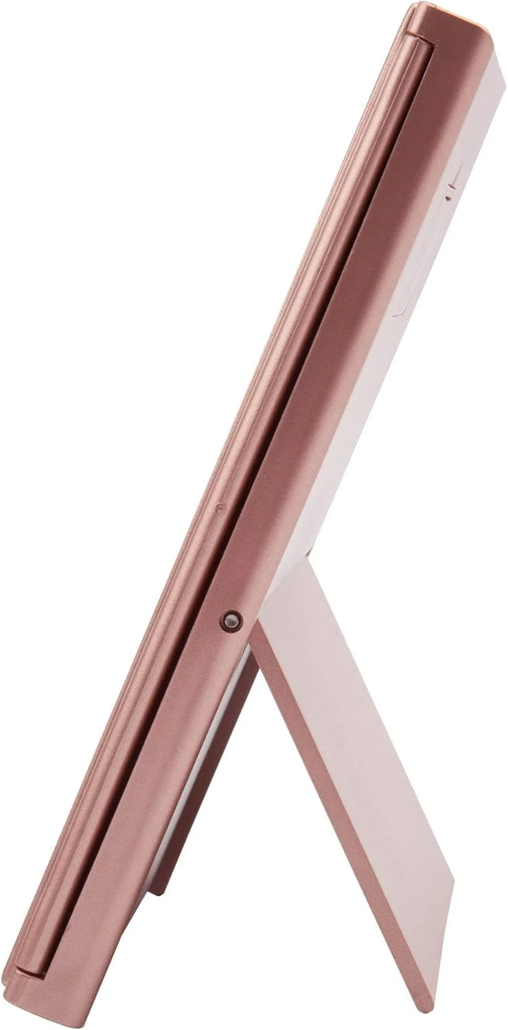 آینه سه تایی تاشو Miss Sweet با نور LED برای آرایش و مسافرت، جمع و جور (رزگلد) آینه سه تایی تاشو Miss Sweet با نور LED برای آرایش و مسافرت، جمع و جور (رزگلد)