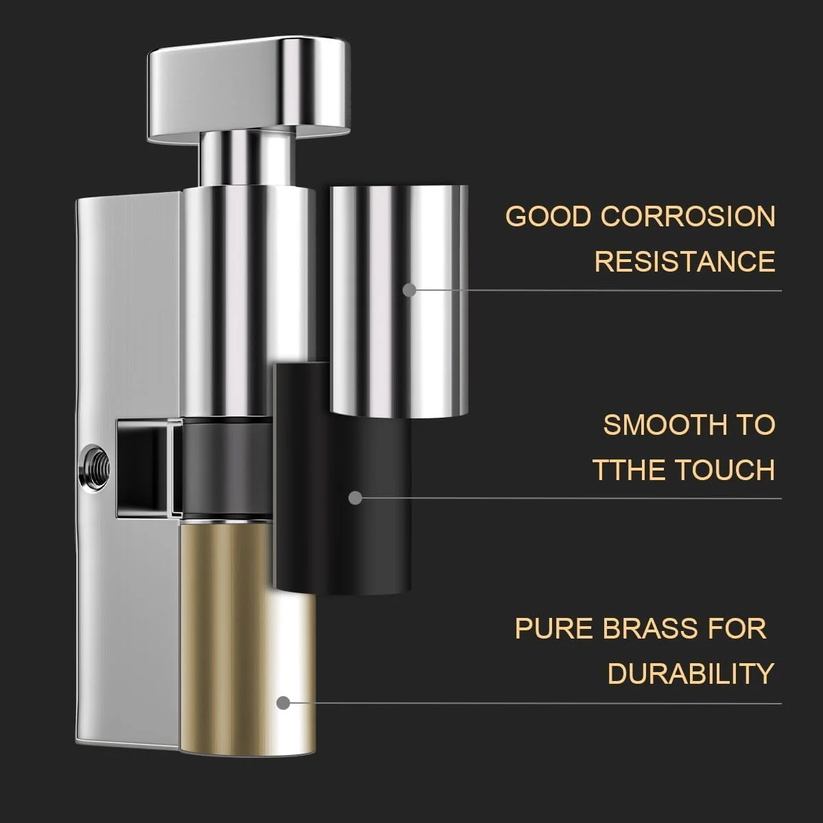 قفل شست چرخشی NALACAL 35/35 با امنیت بالا و ضد سرقت، برای درهای چوبی، UPVC و کامپوزیت، استوانه درب نقره ای فلزی آلیاژ روی شامل 3 کلید قفل شست چرخشی NALACAL 35/35 با امنیت بالا و ضد سرقت، برای درهای چوبی، UPVC و کامپوزیت، استوانه درب نقره ای فلزی آلیاژ روی شامل 3 کلید