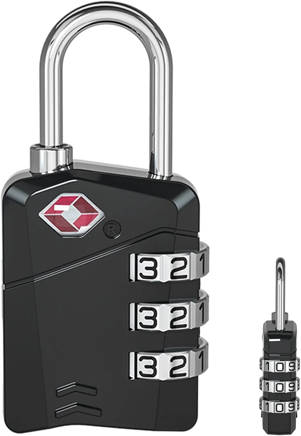 قفل چمدان NALACAL TSA - قفل های 3 رقمی با امنیت بالا با کابل ترکیبی انعطاف پذیر، قفل برای کمد و چمدان با سهولت. قفل رمز همه کاره برای آرامش خاطر نهایی