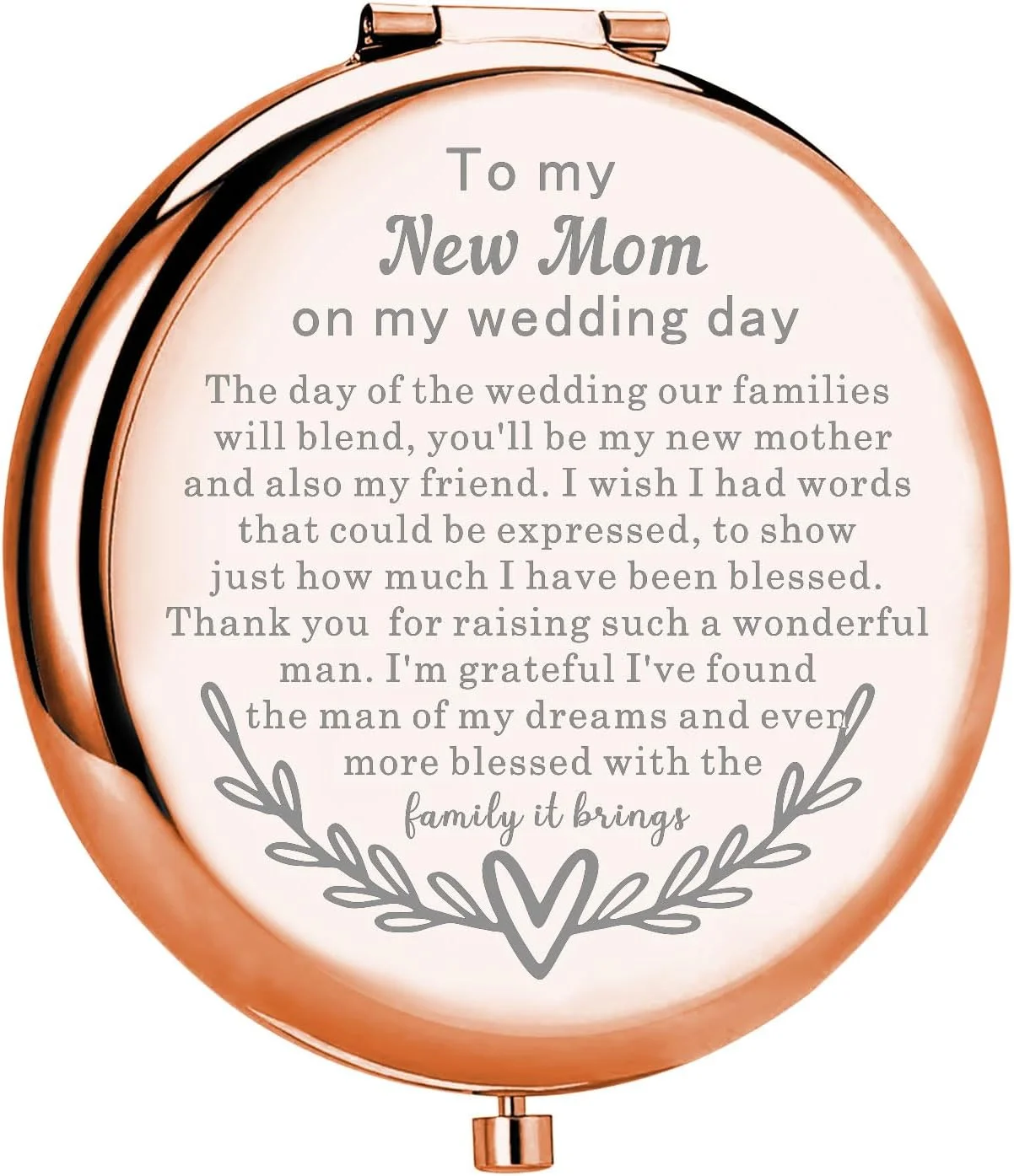 آینه آرایشی هدیه عروسی مادرشوهر از طرف عروس، هدیه مادر داماد به مادر جدیدم در روز عروسی، آینه جیبی (آینه مادر)