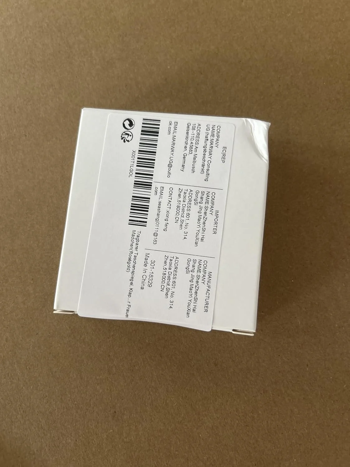 آینه دستی قابل حمل ناپسی، آینه تاشو جمع و جور، آینه آرایشی دو طرفه مسافرتی 7 سانتی متر، آینه جیبی روشن برای مسافرت و آرایش (رزگلد)