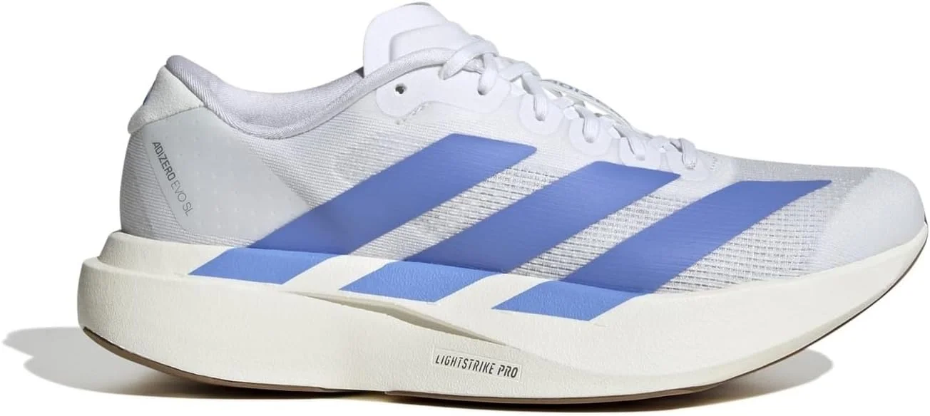 کفش‌های دویدن آدیداس Adizero EVO SL زنانه سفید/آبی/سفید سایز 8 UK