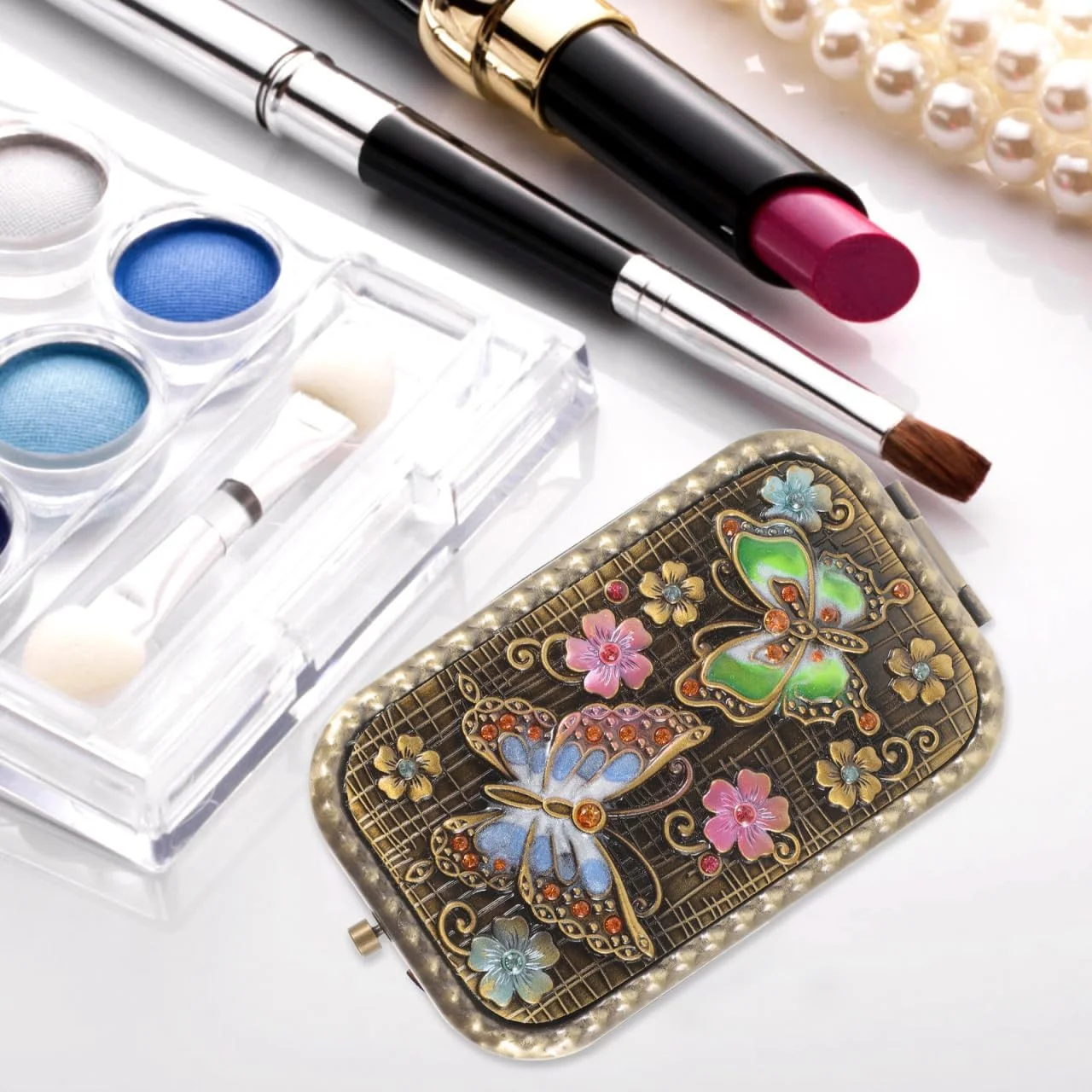 آینه قابل حمل minkissy، یک عدد آینه زنانه هدیه مادر و کودک لوازم آرایشی فلزی آینه آرایشی آینه قابل حمل minkissy، یک عدد آینه زنانه هدیه مادر و کودک لوازم آرایشی فلزی آینه آرایشی