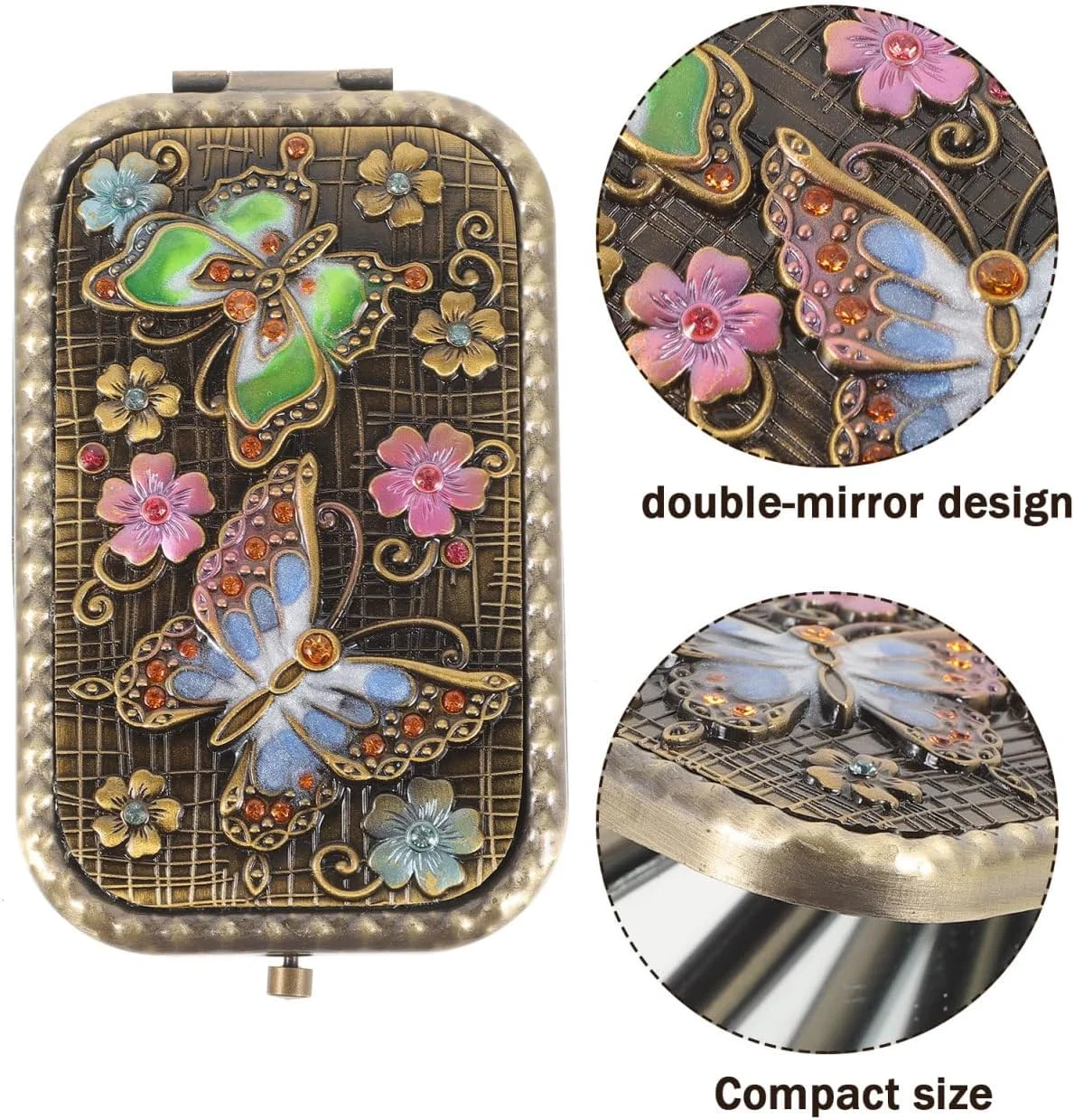 آینه قابل حمل minkissy، یک عدد آینه زنانه هدیه مادر و کودک لوازم آرایشی فلزی آینه آرایشی آینه قابل حمل minkissy، یک عدد آینه زنانه هدیه مادر و کودک لوازم آرایشی فلزی آینه آرایشی