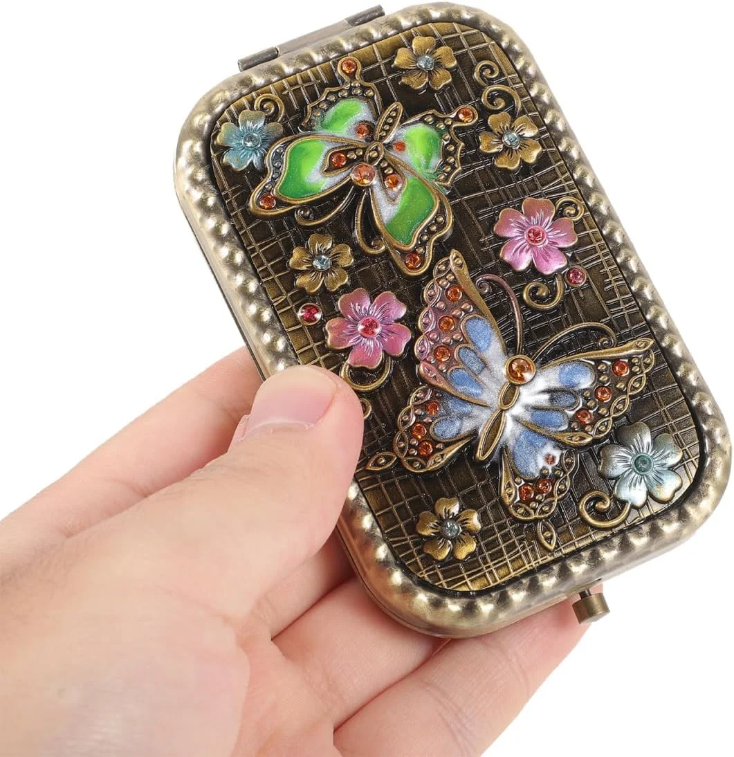 آینه قابل حمل minkissy، یک عدد آینه زنانه هدیه مادر و کودک لوازم آرایشی فلزی آینه آرایشی آینه قابل حمل minkissy، یک عدد آینه زنانه هدیه مادر و کودک لوازم آرایشی فلزی آینه آرایشی