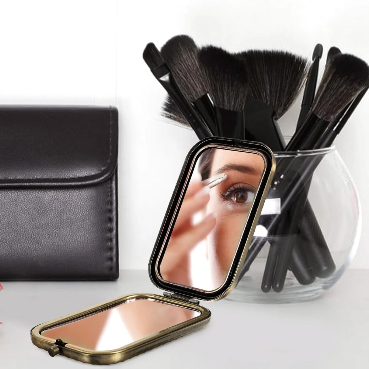 آینه قابل حمل minkissy، یک عدد آینه زنانه هدیه مادر و کودک لوازم آرایشی فلزی آینه آرایشی آینه قابل حمل minkissy، یک عدد آینه زنانه هدیه مادر و کودک لوازم آرایشی فلزی آینه آرایشی